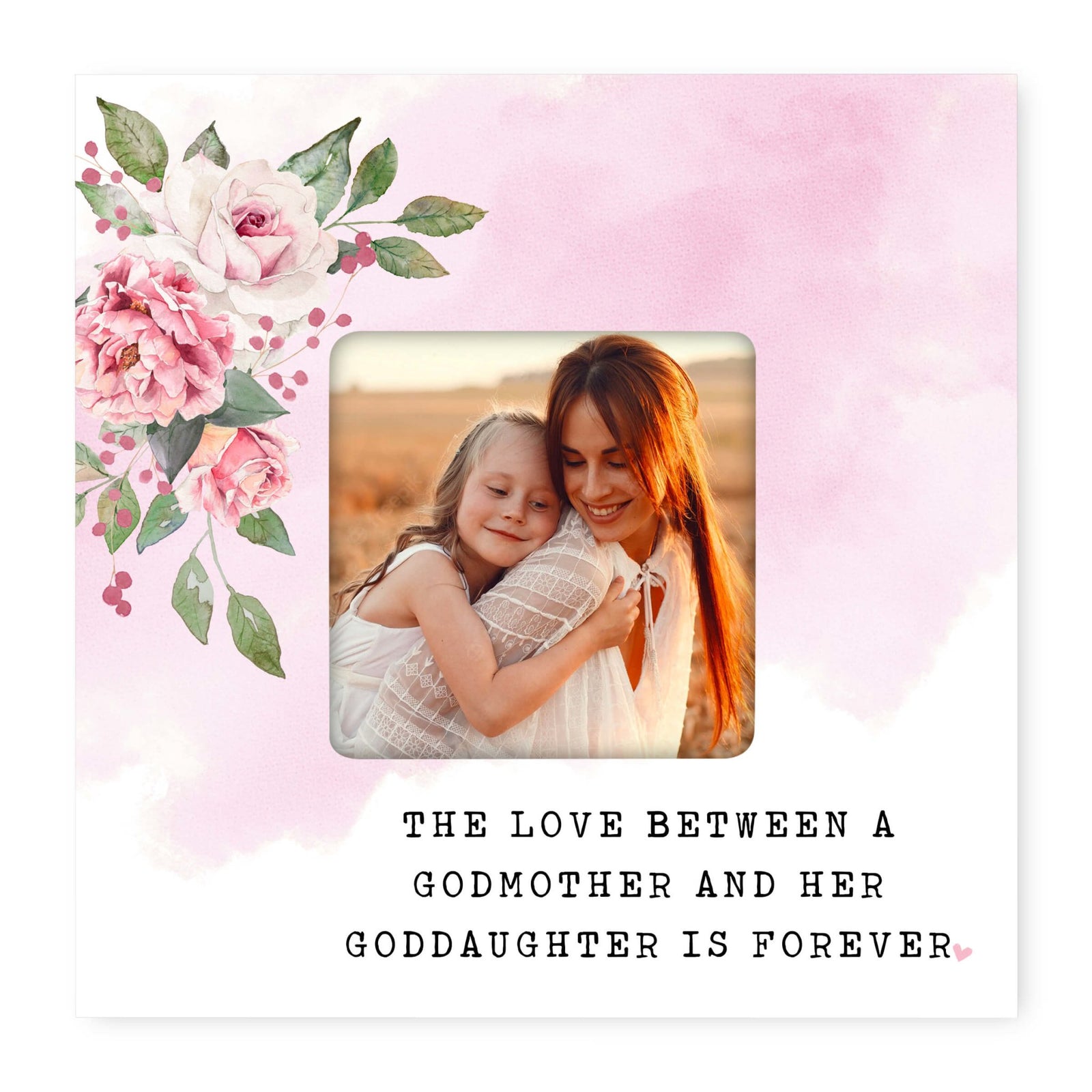 Inspirational Wooden Picture Frame for Goddaughter - LifeSong Milestones