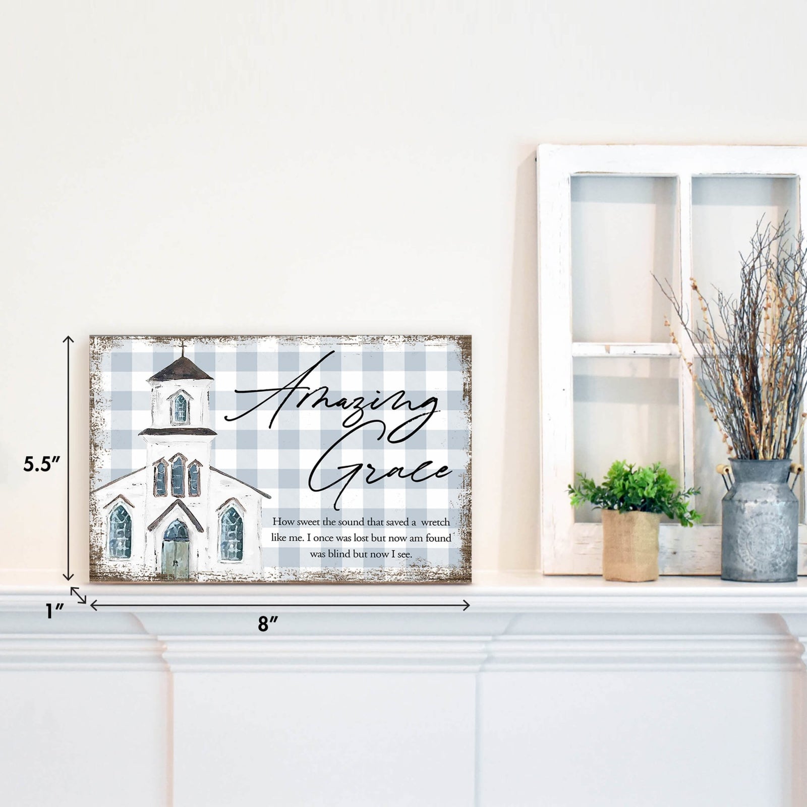 Inspirational Wooden Tabletop and Shelf Décor – Amazing Grace - LifeSong Milestones