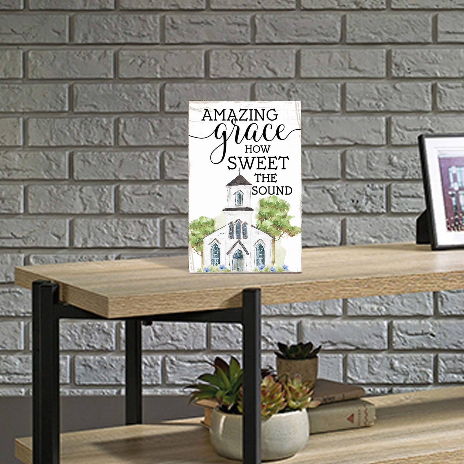 Inspirational Wooden Tabletop and Shelf Décor – Amazing Grace - LifeSong Milestones