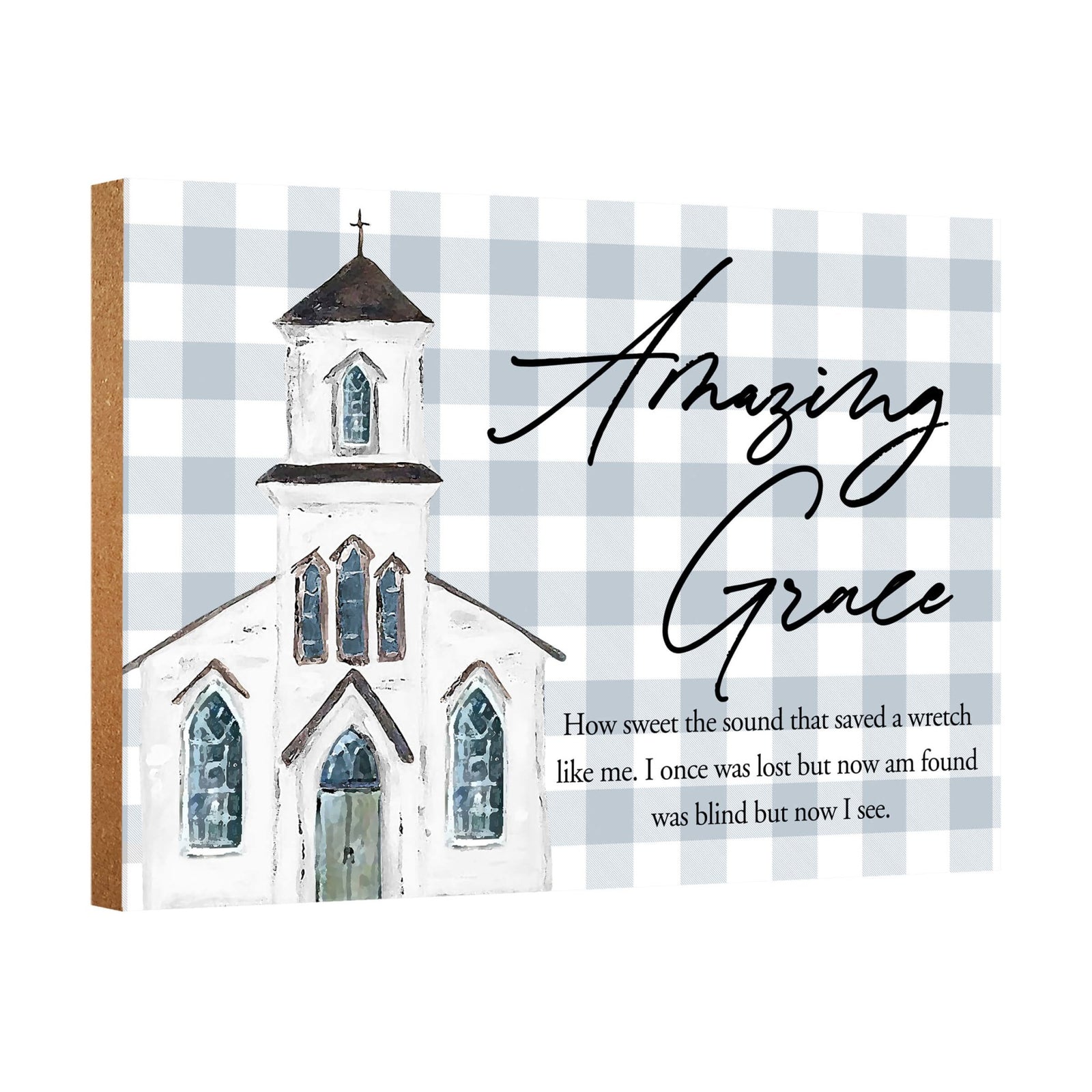 Inspirational Wooden Tabletop and Shelf Décor – Amazing Grace - LifeSong Milestones