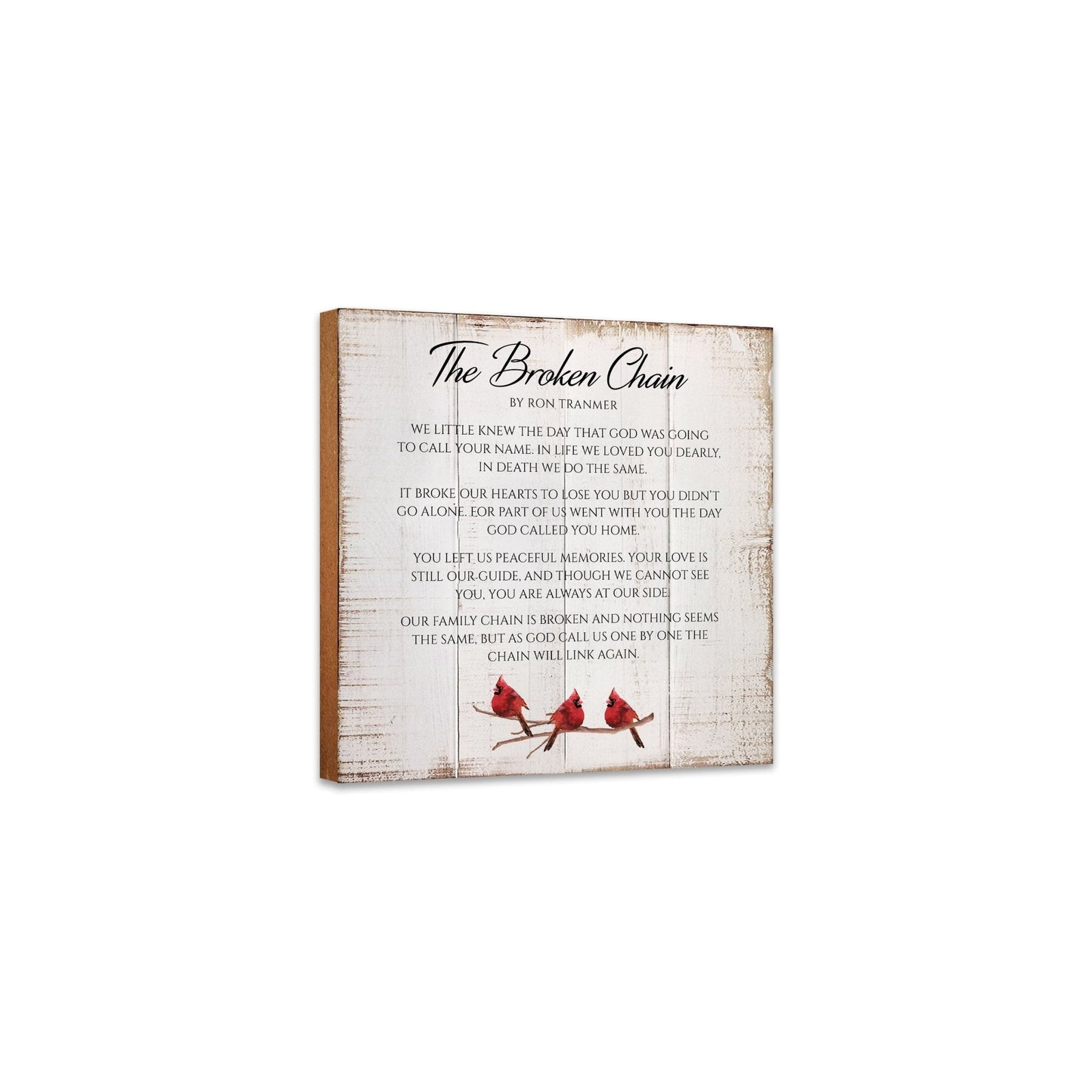 The Broken Chain cardinal memorial plaque square version