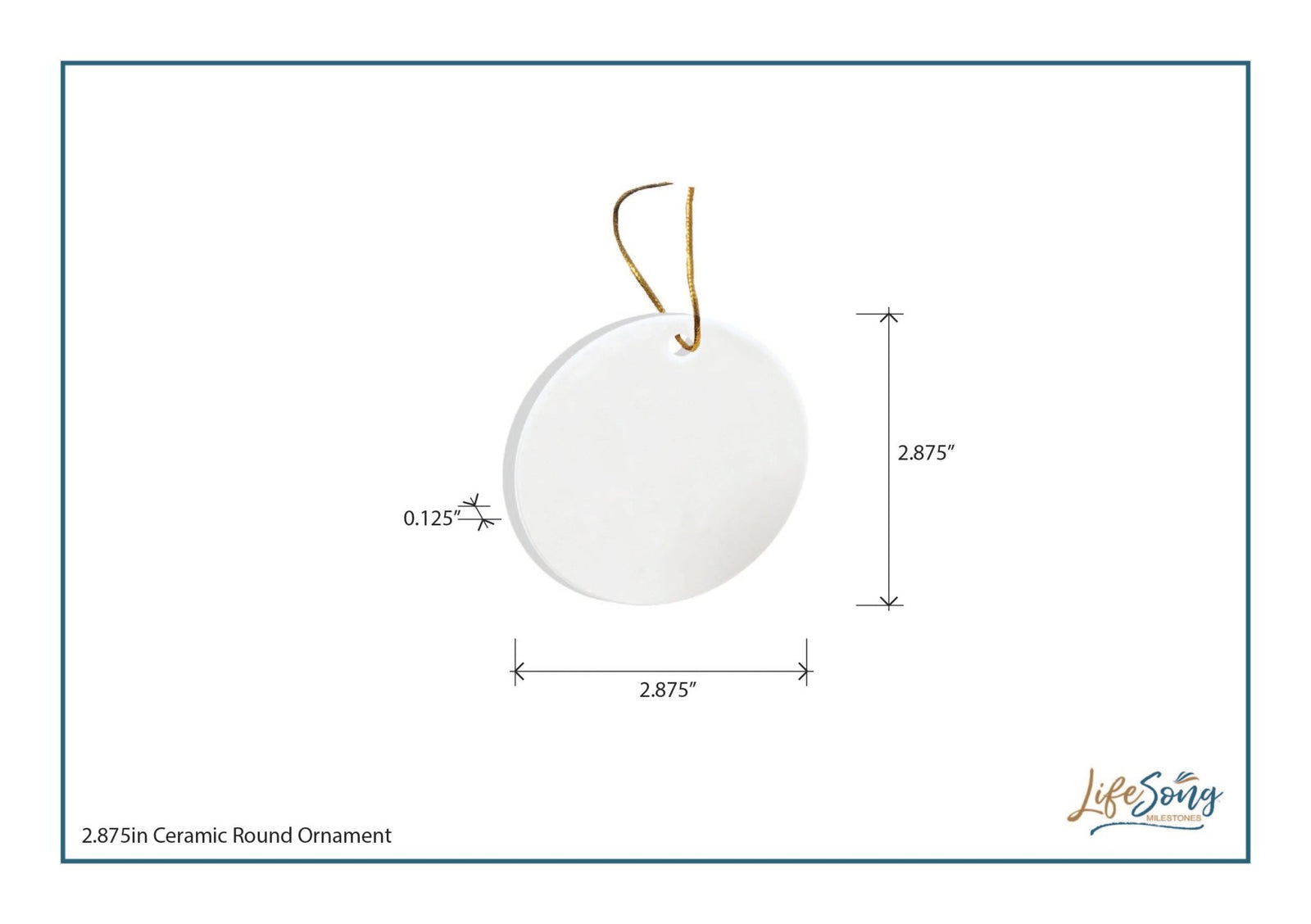 Inspiring 2.75in Christmas Ceramic White Round Ornament for Grandparents - Our First Christmas - LifeSong Milestones