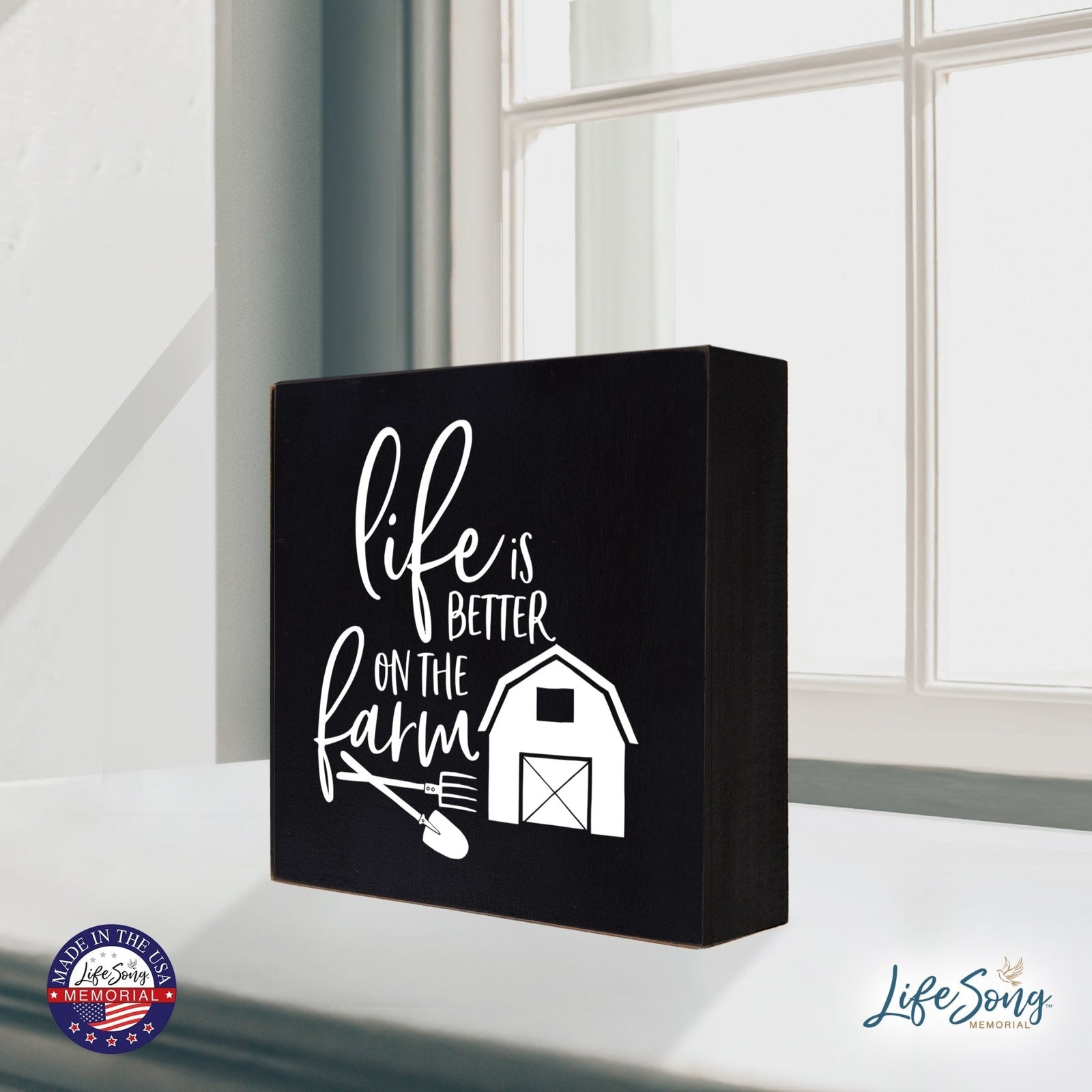 Inspiring Modern Framed Shadow Box 10x10 Life Is Better - LifeSong Milestones