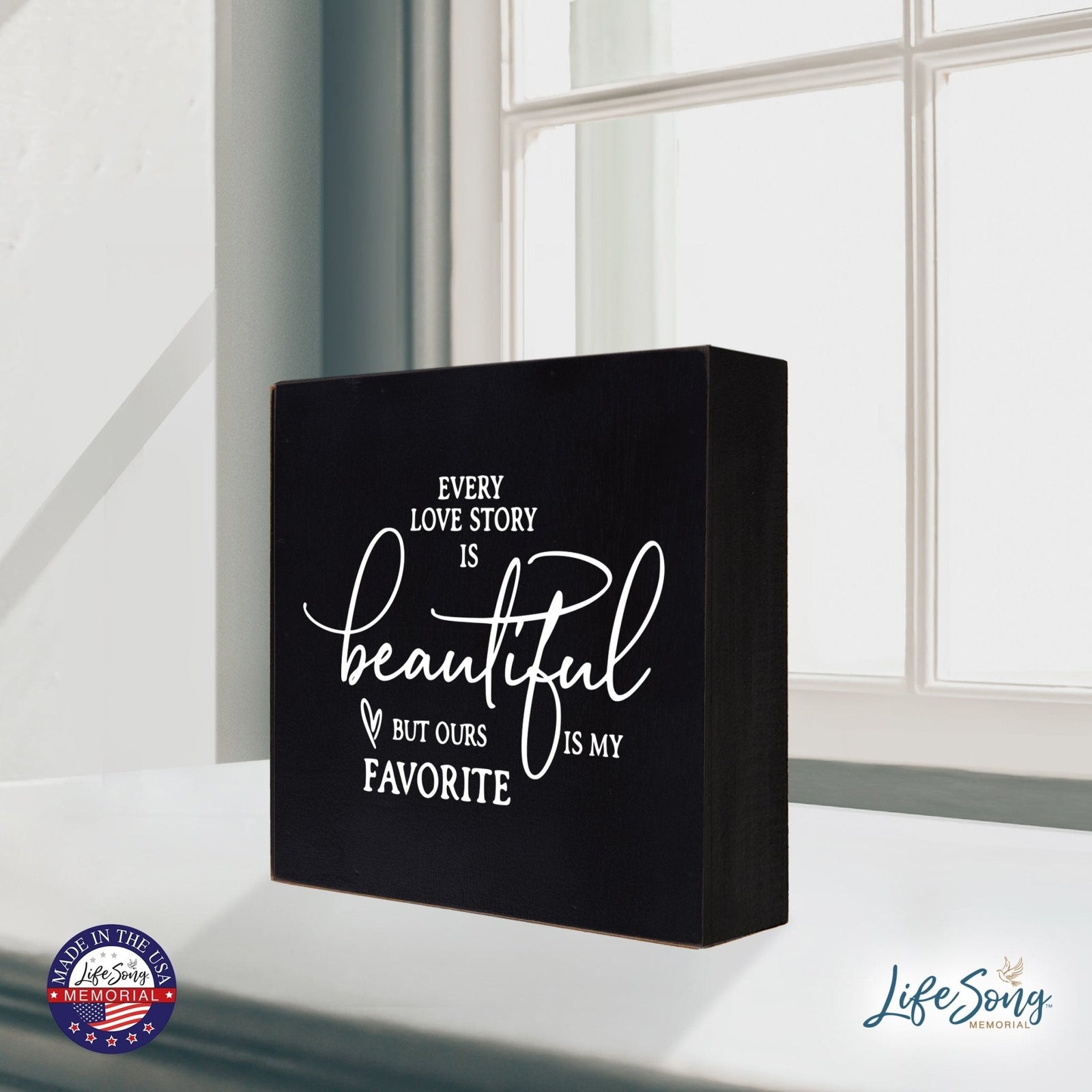 Inspiring Modern Framed Shadow Box 10x10 Ours Is My Favorite - LifeSong Milestones