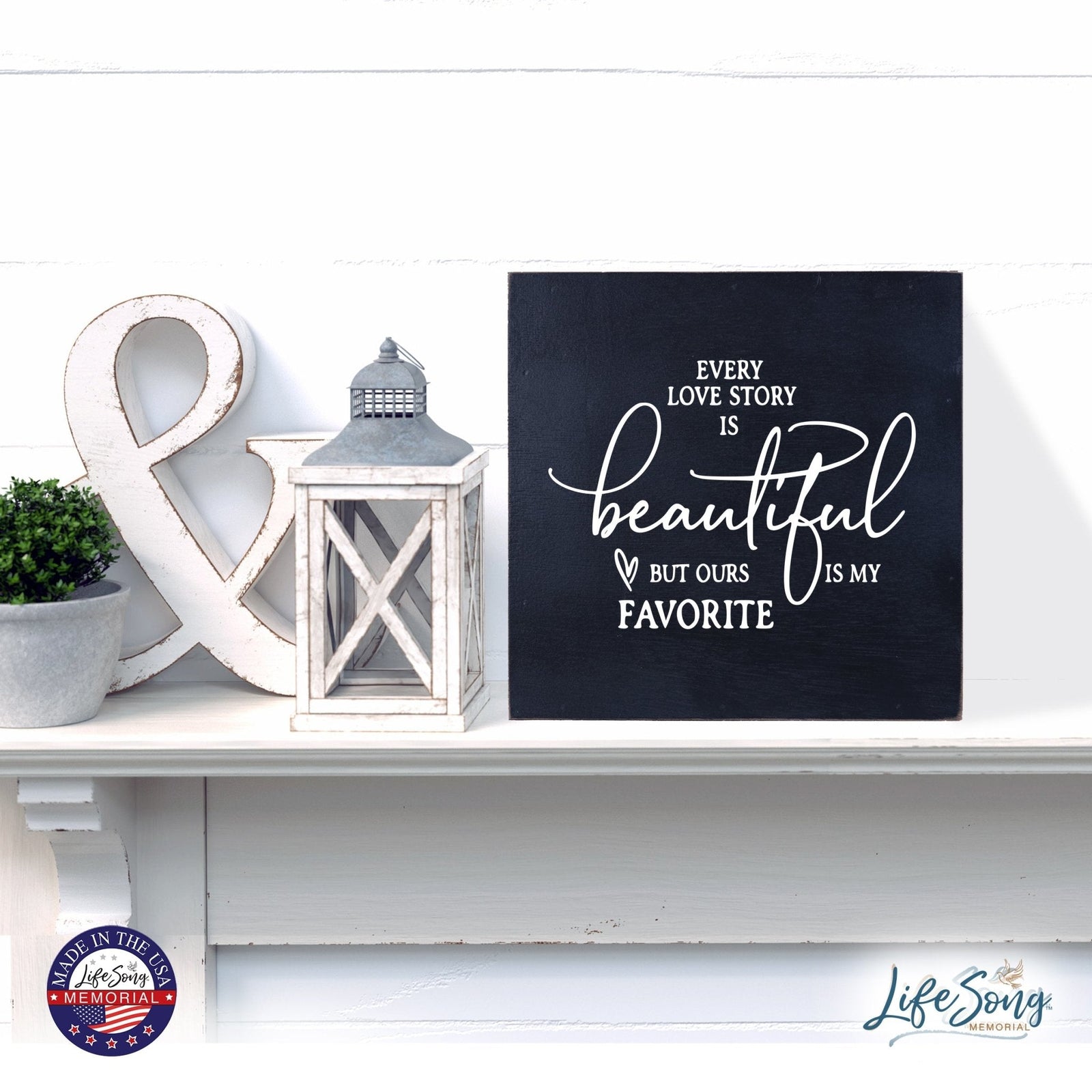 Inspiring Modern Framed Shadow Box 10x10 Ours Is My Favorite - LifeSong Milestones