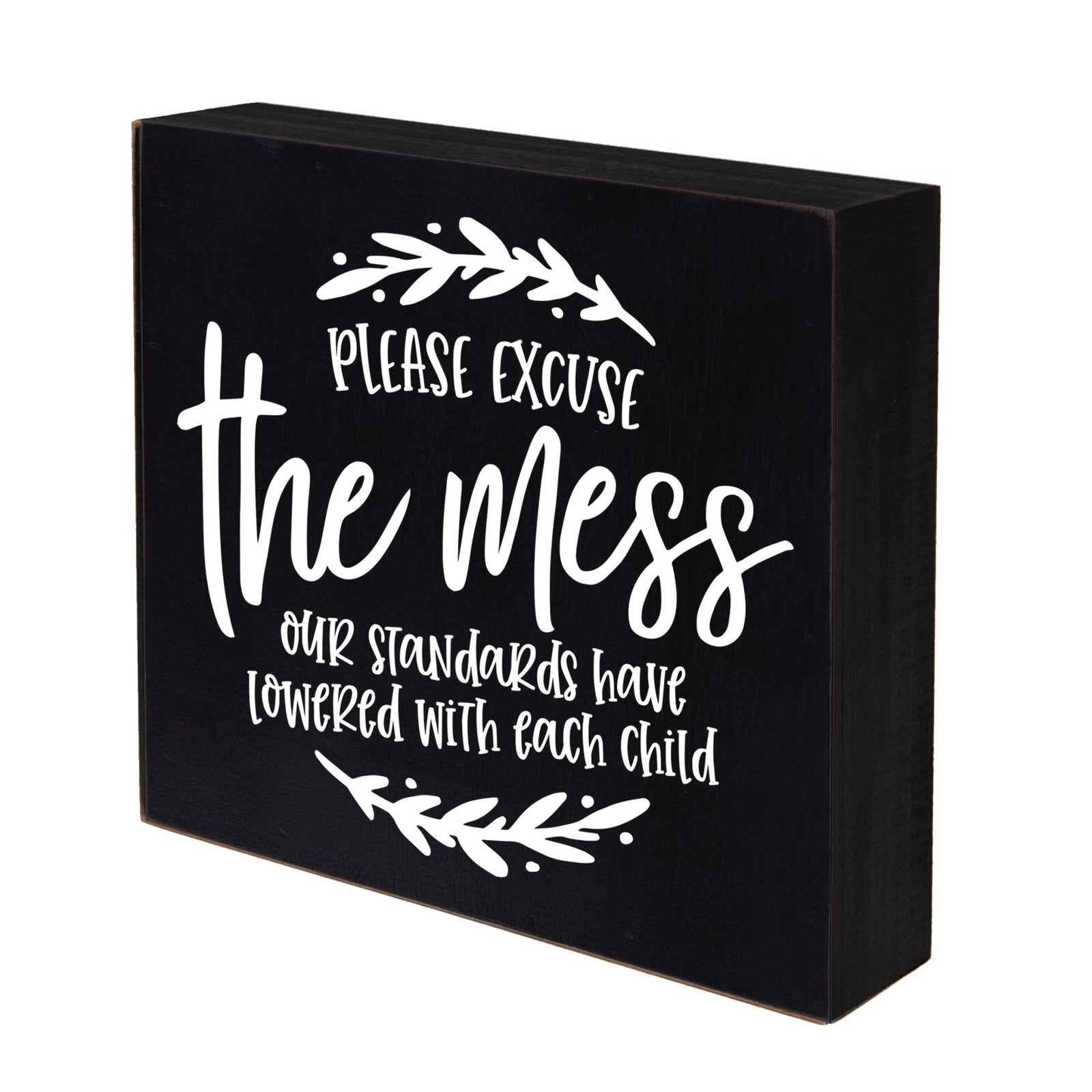 Inspiring Modern Framed Shadow Box 10x10 Please Excuse - LifeSong Milestones