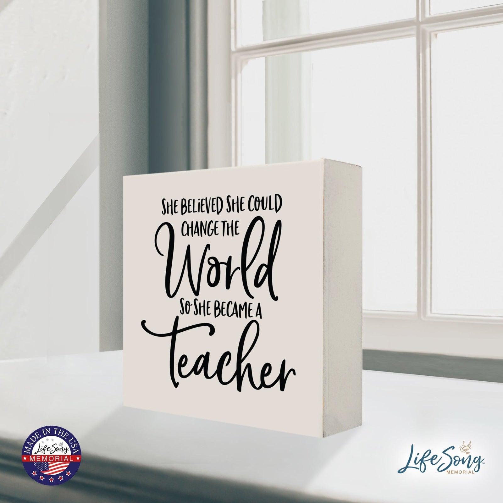 Inspiring Modern Framed Shadow Box 10x10 She Believed She Could - LifeSong Milestones