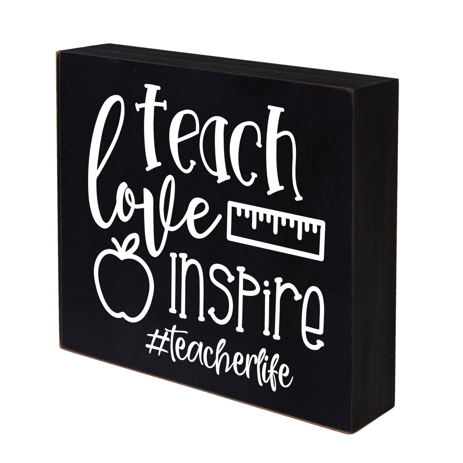 Inspiring Modern Framed Shadow Box 10x10 Teach Love Inspire - LifeSong Milestones