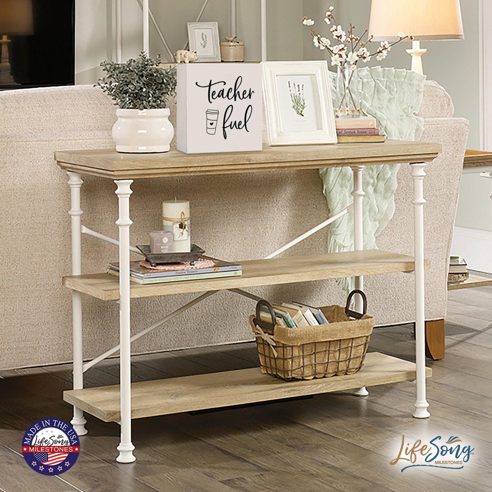 Inspiring Modern Framed Shadow Box 10x10 Teacher Fuel - LifeSong Milestones