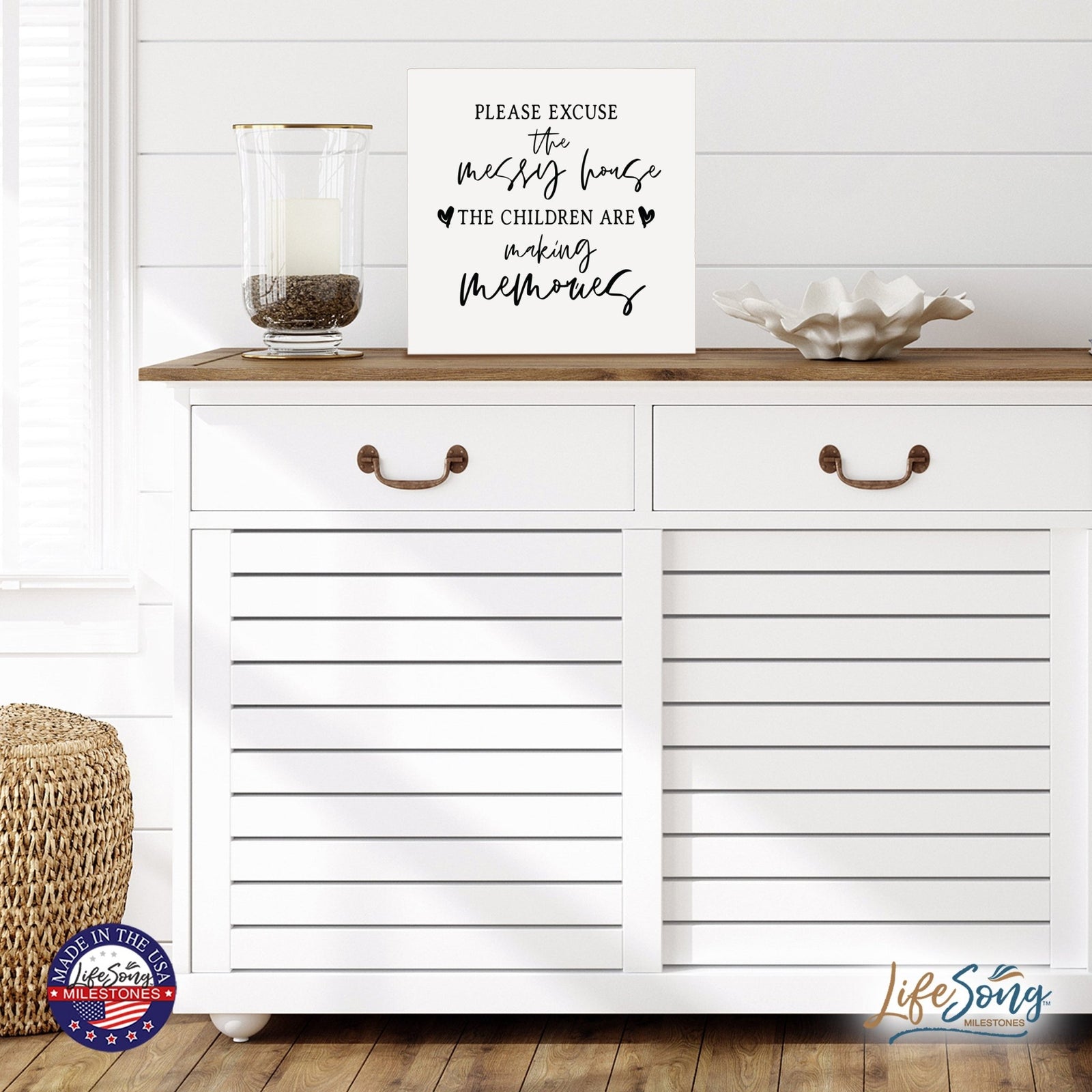 Inspiring Modern Framed Shadow Box 10x10 The Children Are - LifeSong Milestones