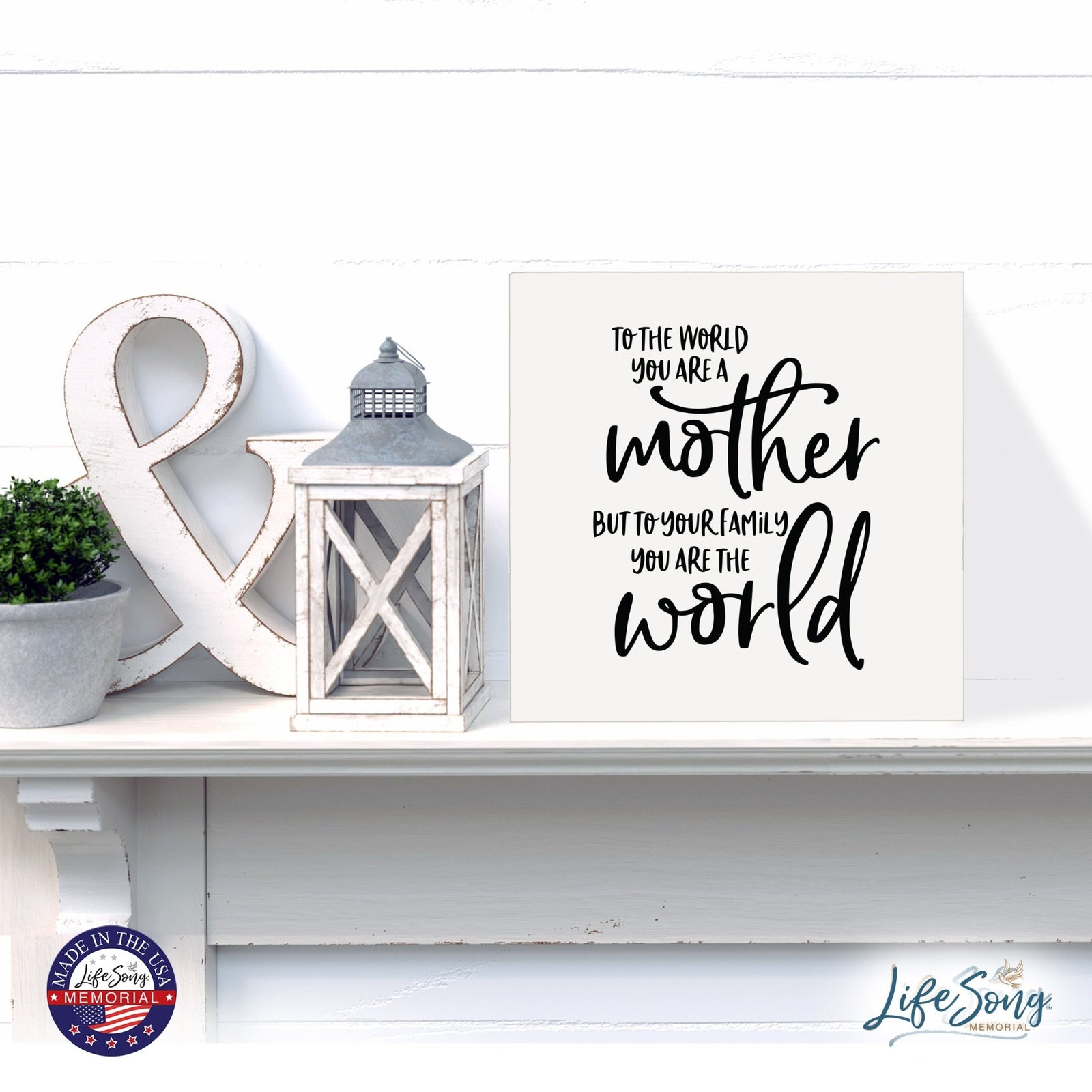 Inspiring Modern Framed Shadow Box 10x10 To The World You Are - LifeSong Milestones