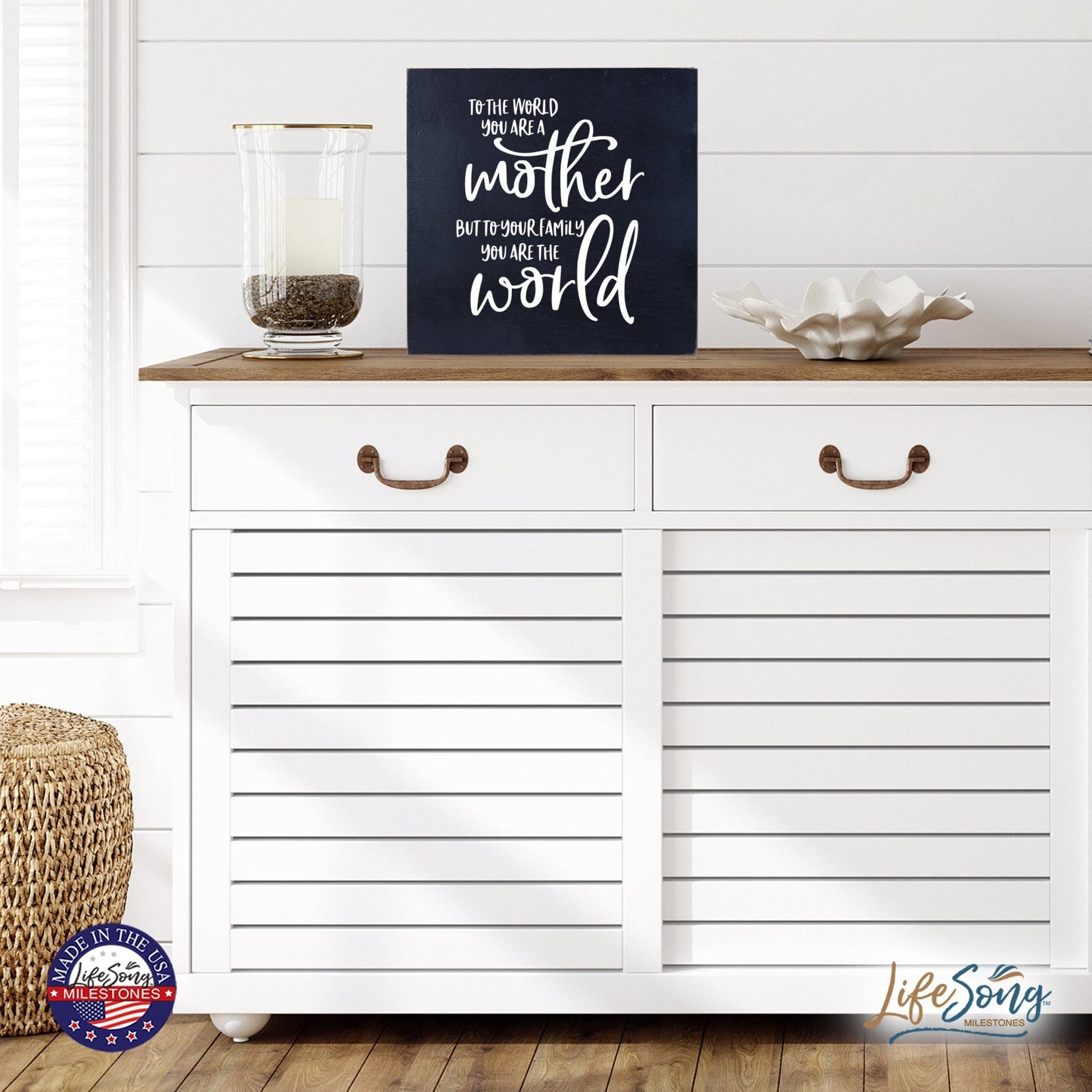 Inspiring Modern Framed Shadow Box 10x10 To The World You Are - LifeSong Milestones