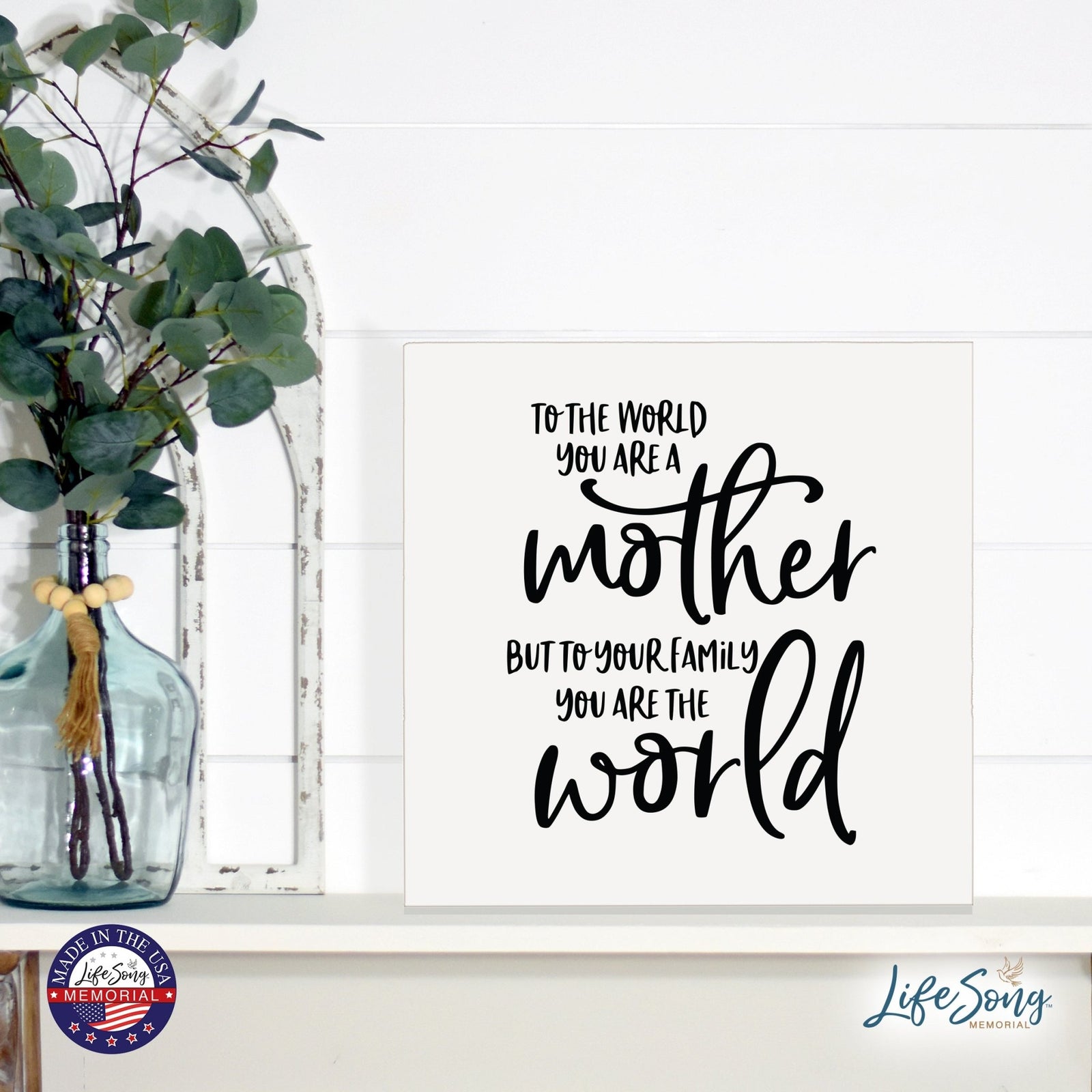 Inspiring Modern Framed Shadow Box 10x10 To The World You Are - LifeSong Milestones