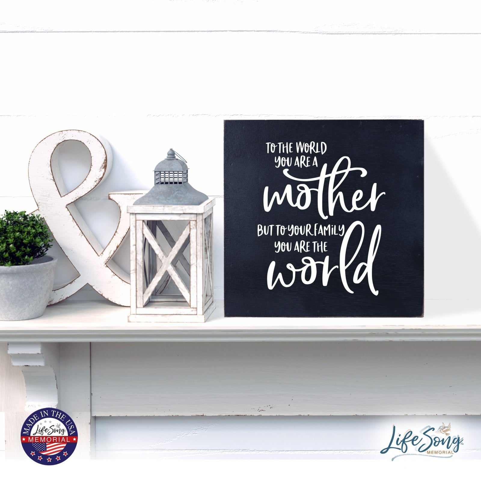 Inspiring Modern Framed Shadow Box 10x10 To The World You Are - LifeSong Milestones