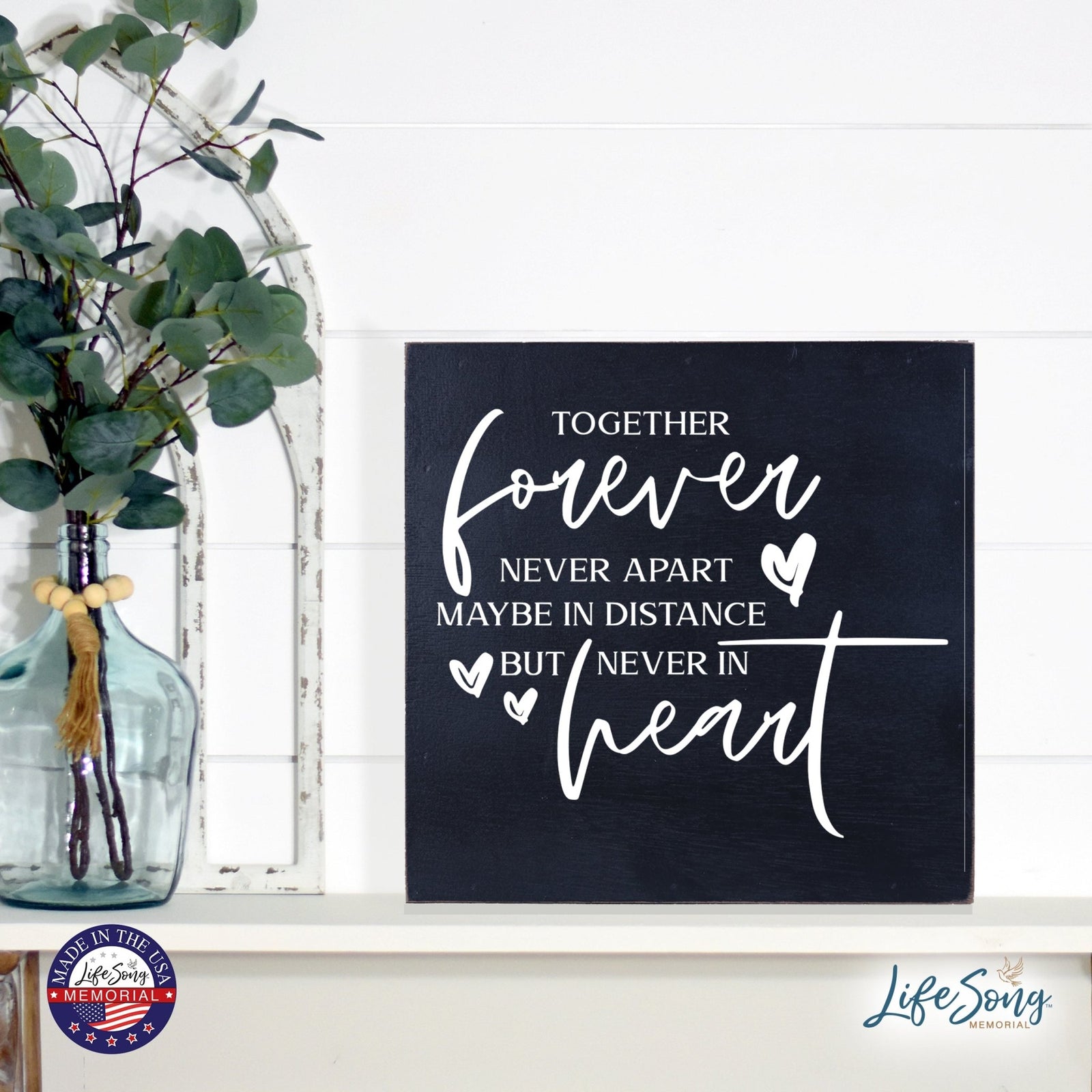 Inspiring Modern Framed Shadow Box 10x10 Together Forever - LifeSong Milestones