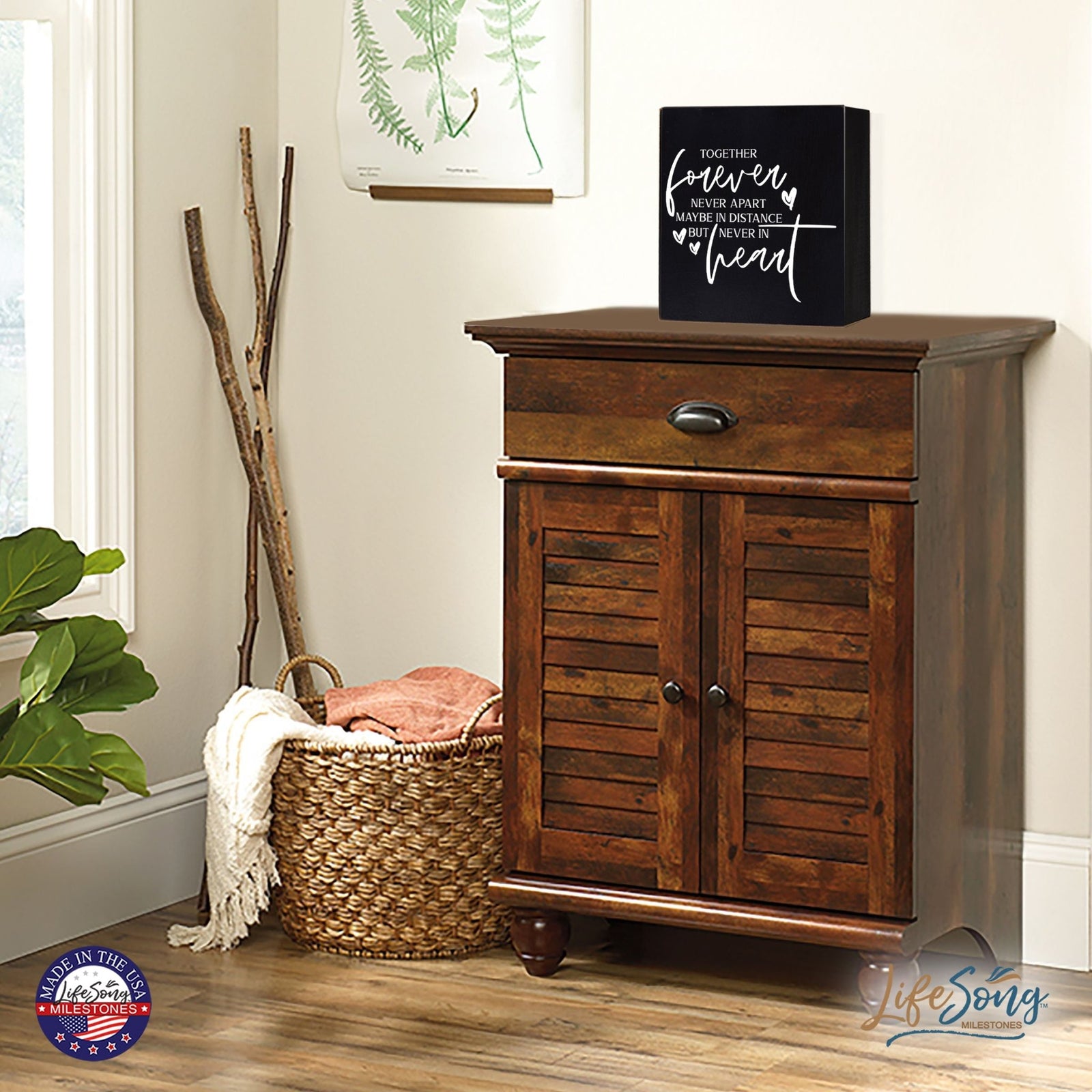 Inspiring Modern Framed Shadow Box 10x10 Together Forever - LifeSong Milestones