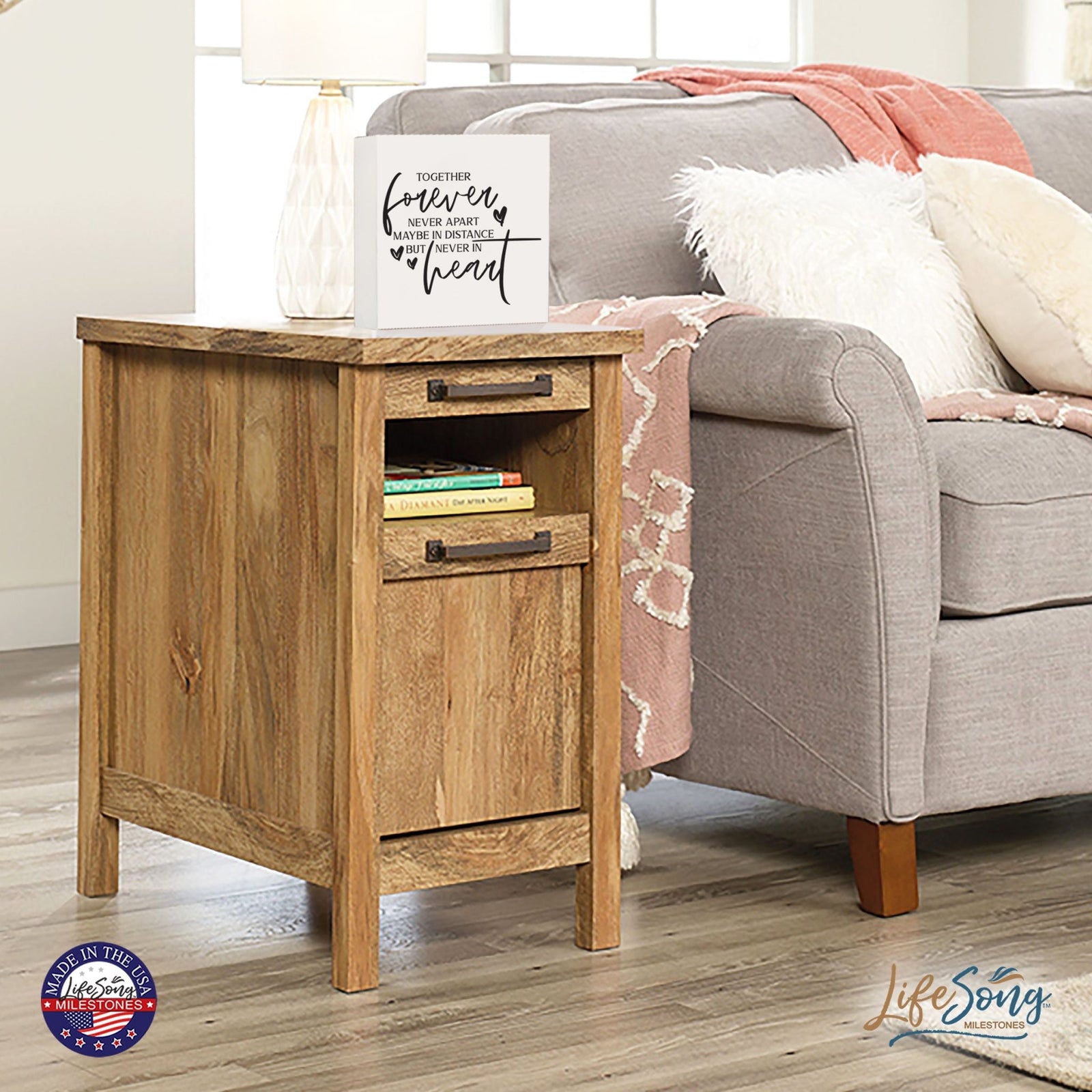 Inspiring Modern Framed Shadow Box 10x10 Together Forever - LifeSong Milestones