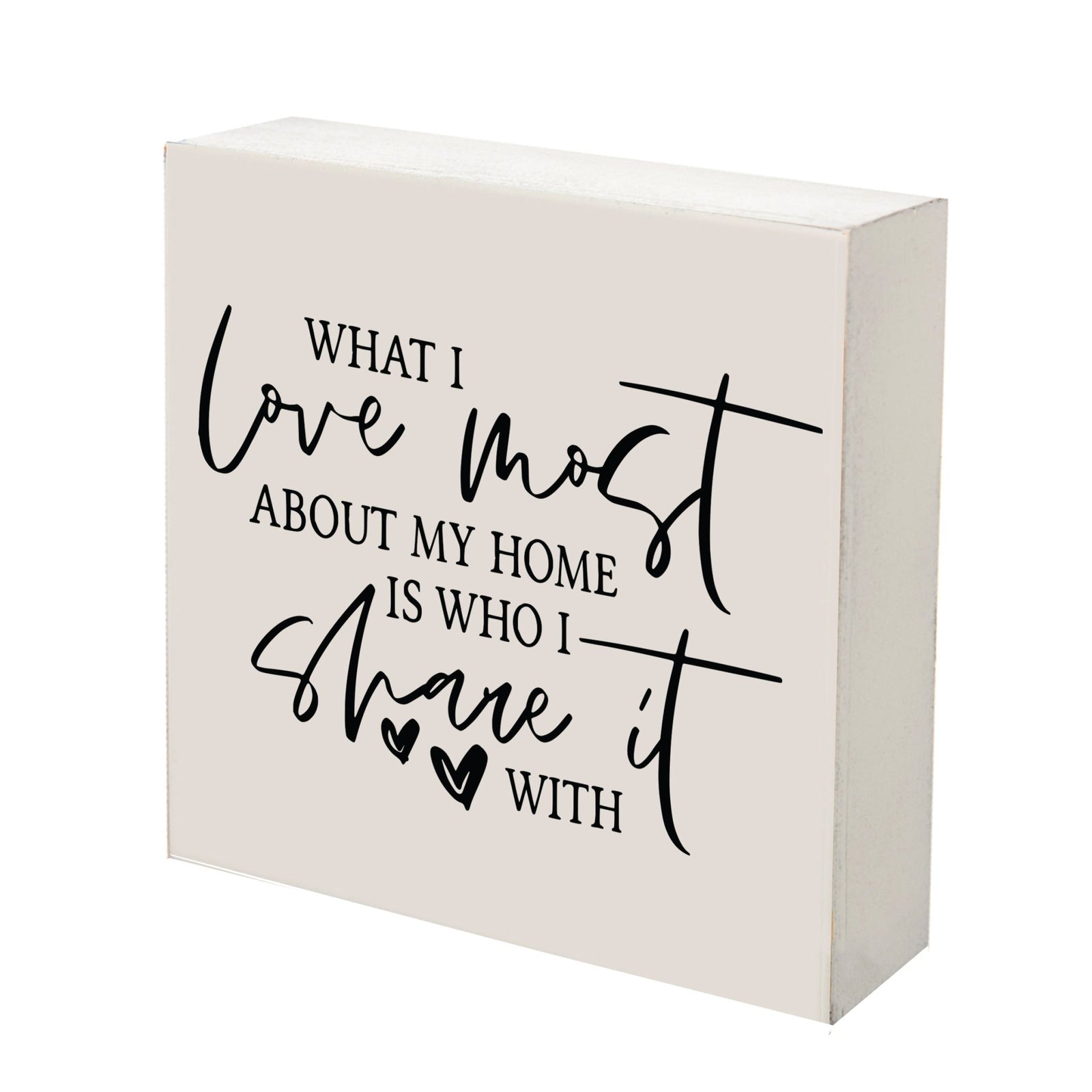 Inspiring Modern Framed Shadow Box 10x10 What I Love Most - LifeSong Milestones