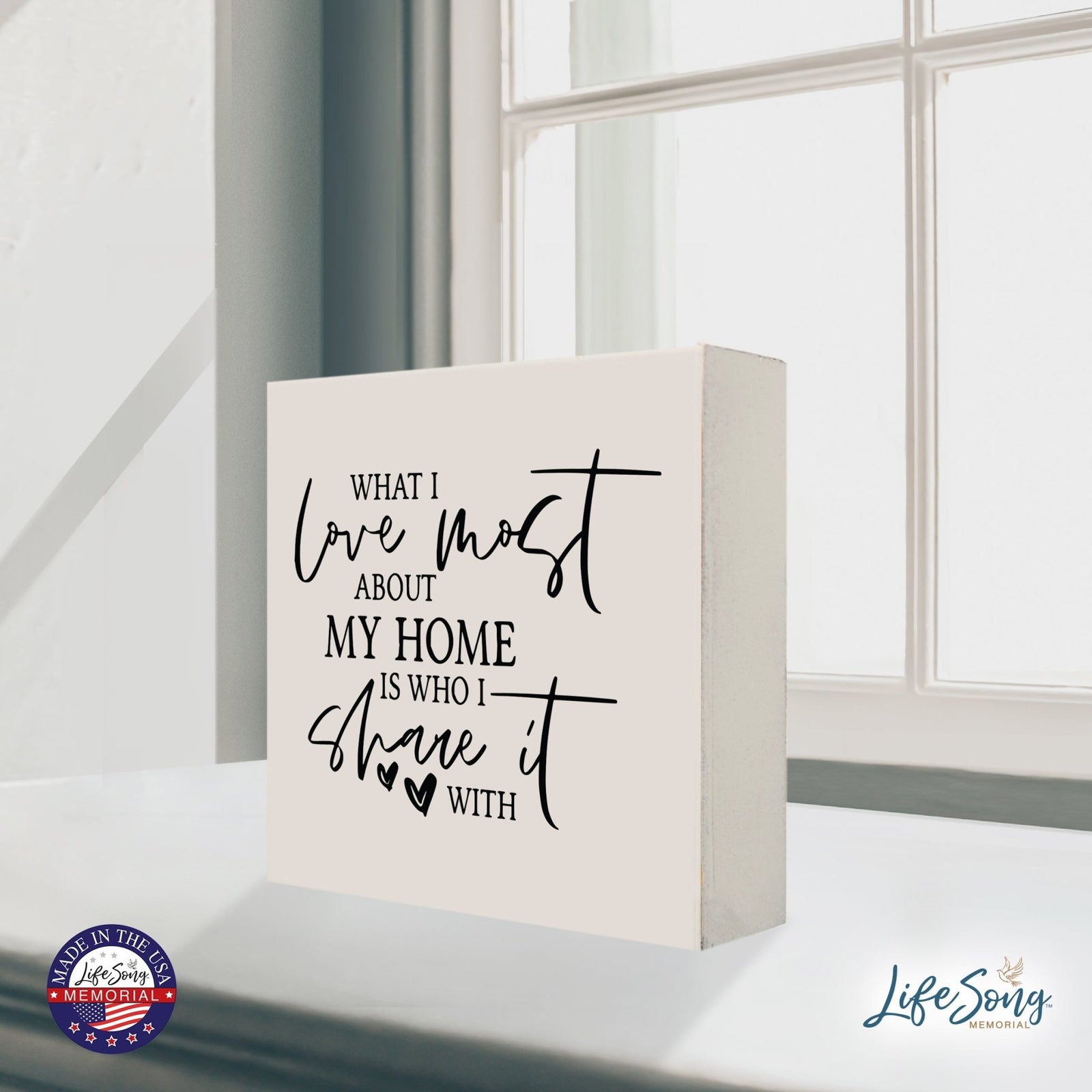 Inspiring Modern Framed Shadow Box 10x10 Who I Share It With - LifeSong Milestones