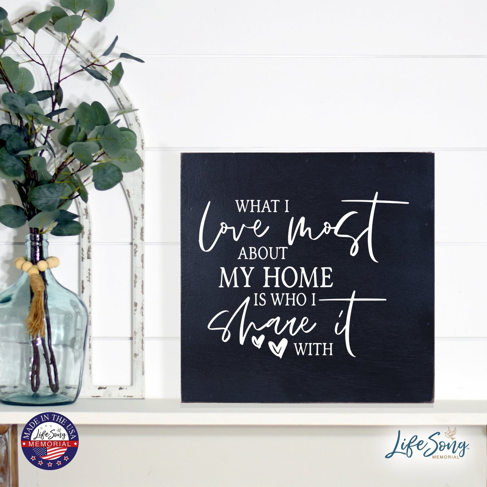 Inspiring Modern Framed Shadow Box 10x10 Who I Share It With - LifeSong Milestones