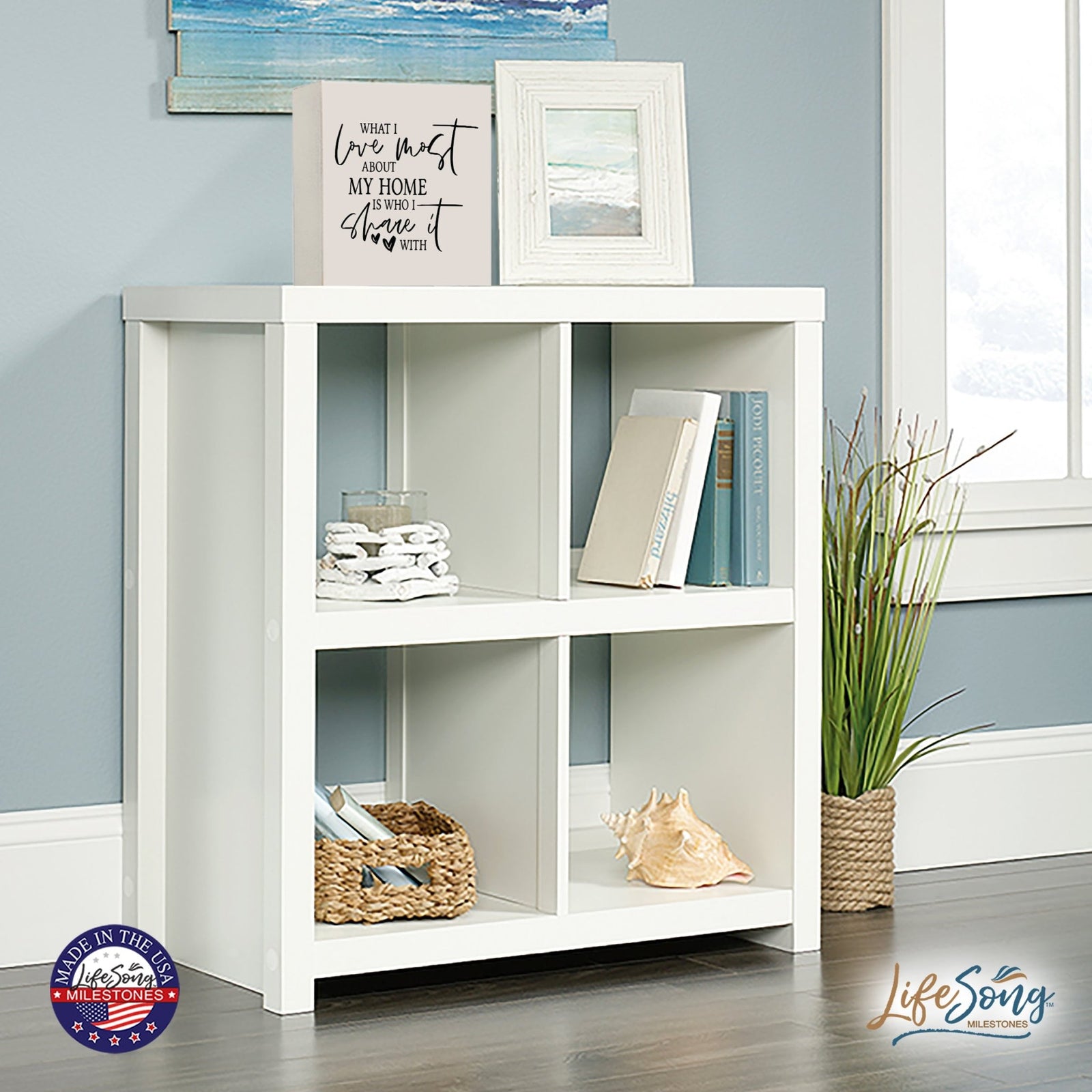 Inspiring Modern Framed Shadow Box 10x10 Who I Share It With - LifeSong Milestones