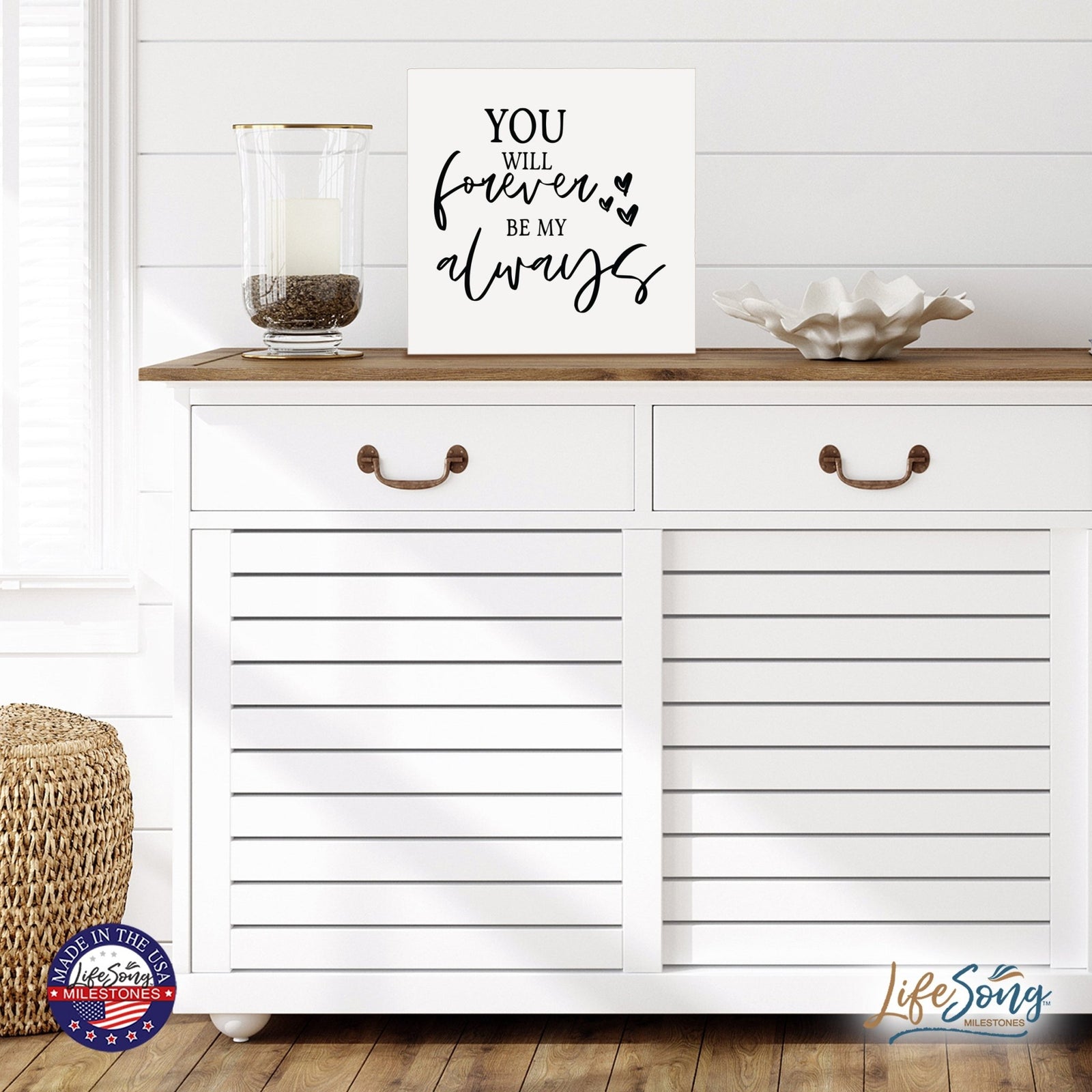 Inspiring Modern Framed Shadow Box 10x10 You Will Forever Be - LifeSong Milestones