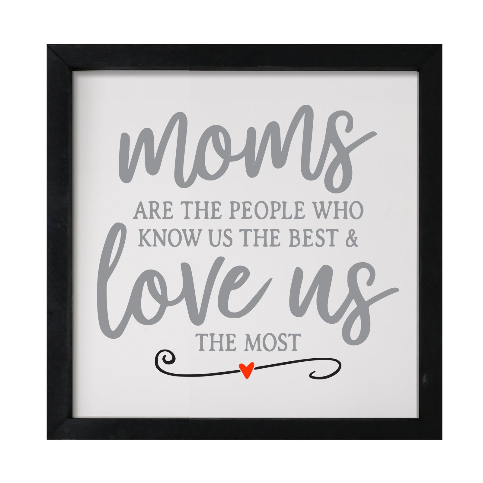 Inspiring Modern Framed Shadow Box 7x7in - Mom Are The People Who Know Us The Best - LifeSong Milestones