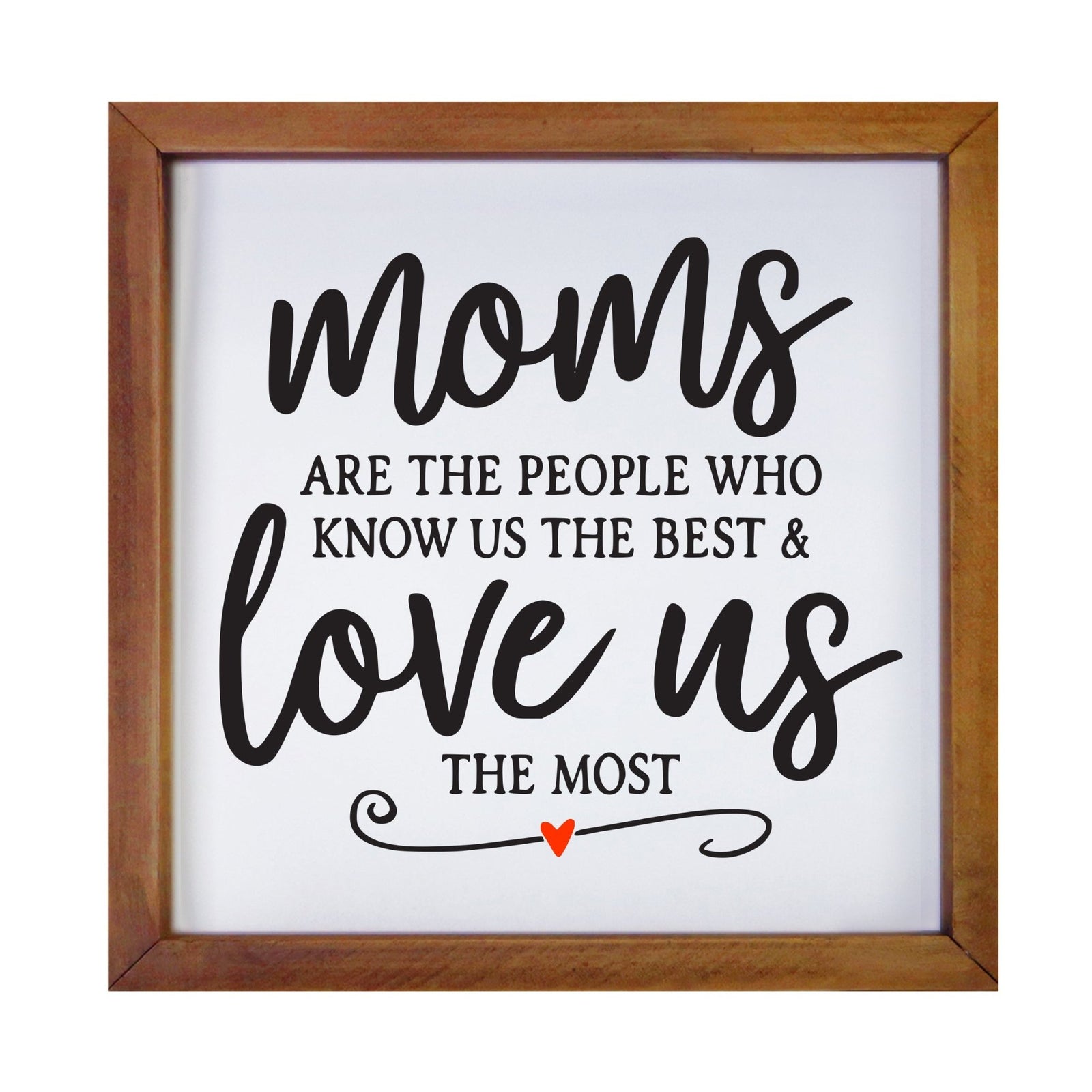 Inspiring Modern Framed Shadow Box 7x7in - Mom Are The People Who Know Us The Best - LifeSong Milestones