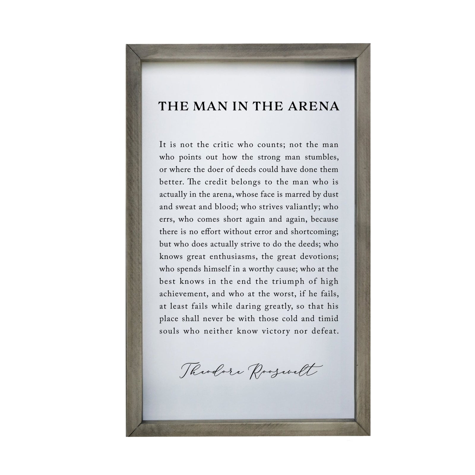 Inspiring Modern Weathered Grey Framed Shadow Box - The Man In The - LifeSong Milestones