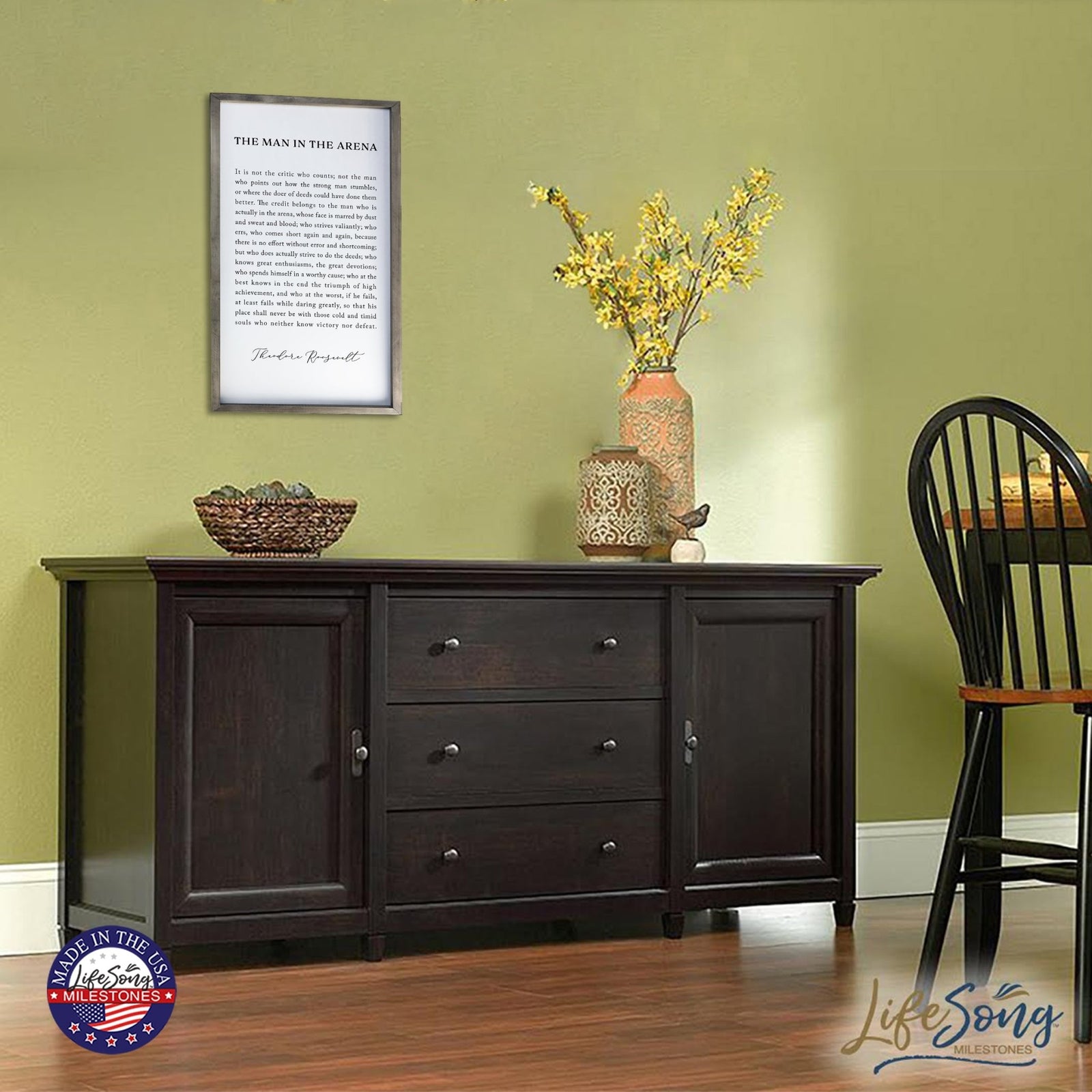 Inspiring Modern Weathered Grey Framed Shadow Box - The Man In The - LifeSong Milestones