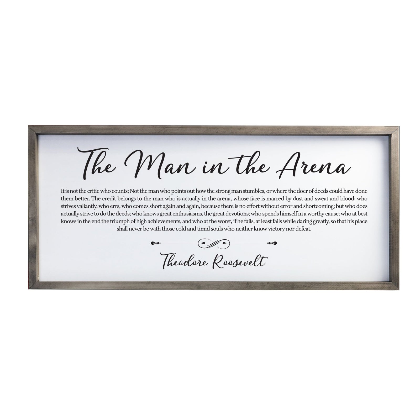 Inspiring Modern Weathered Grey Framed Shadow Box - The Man In The - LifeSong Milestones