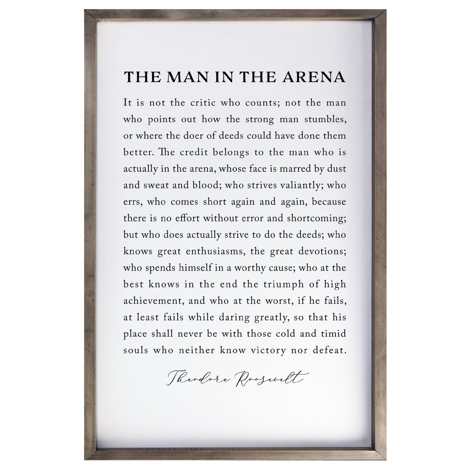 Inspiring Modern Weathered Grey Framed Shadow Box - The Man In The - LifeSong Milestones