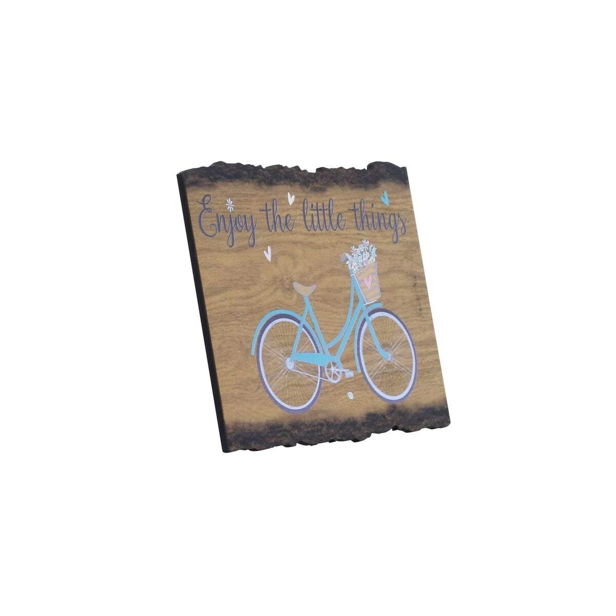 Life Is Beautiful Wooden Bark Bicycle Wall Sign - LifeSong Milestones