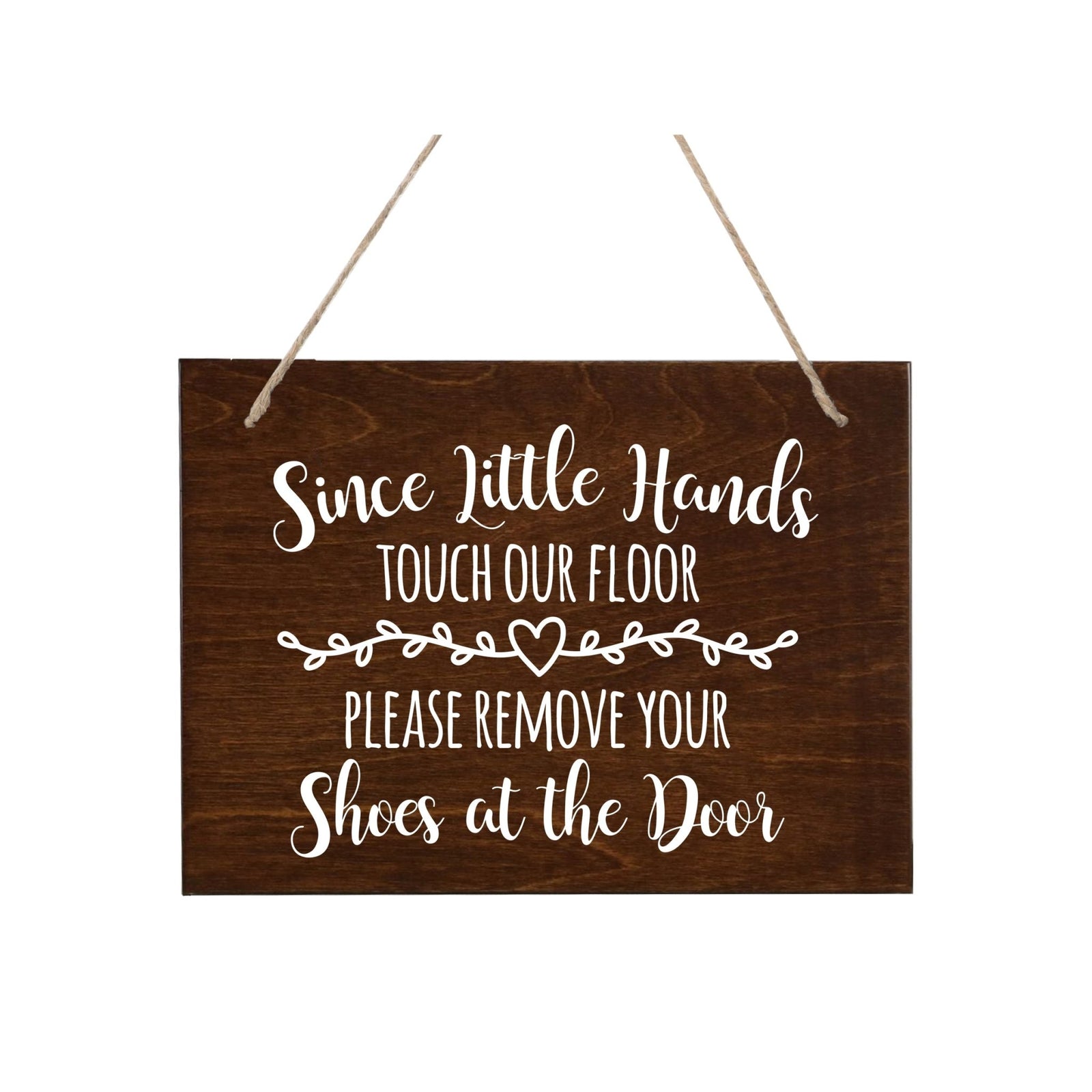 Little Hands Shoe Rope Sign For New Home - Little Hands Heart - LifeSong Milestones