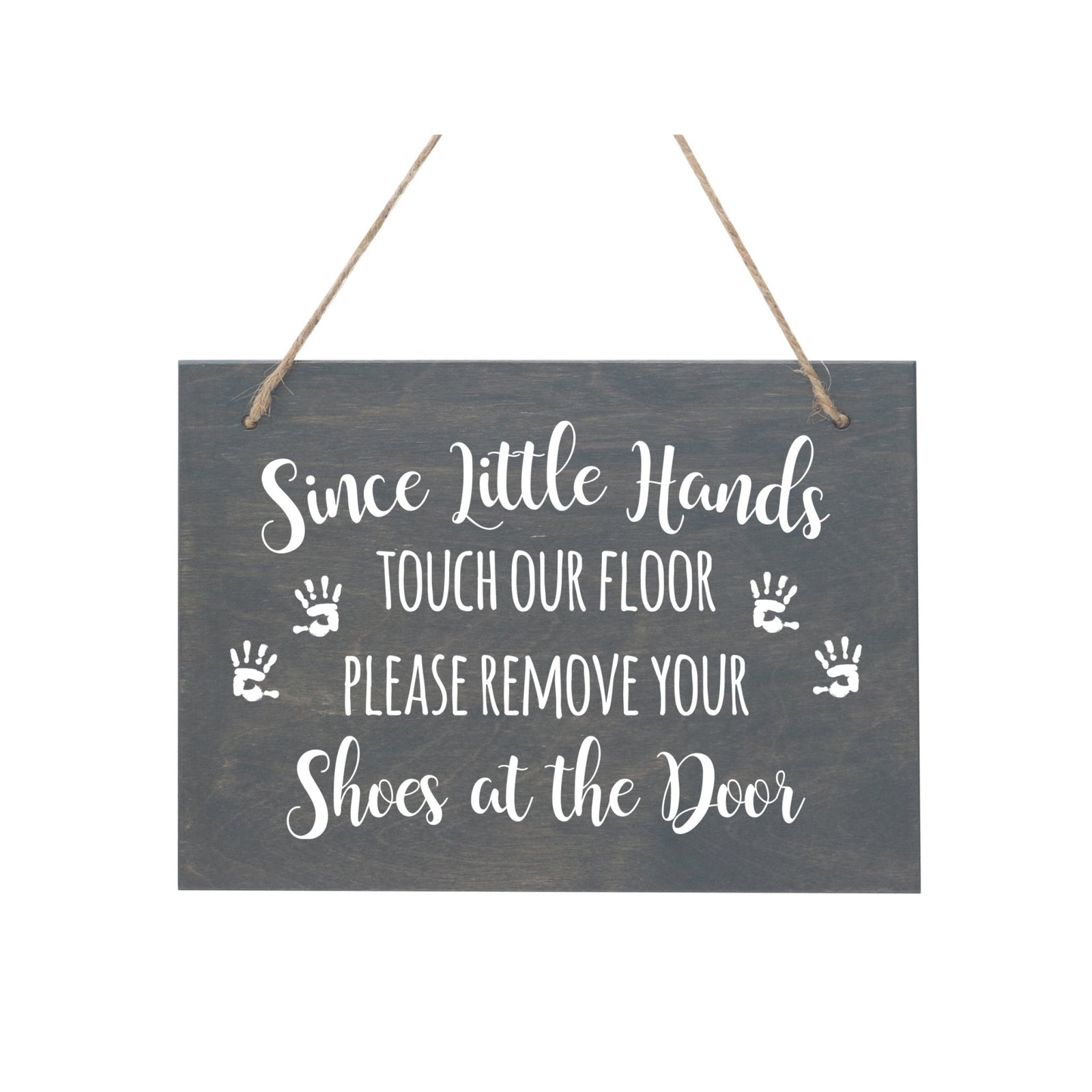 Little Hands Shoe Rope Sign For New Home - Little Hands Prints - LifeSong Milestones