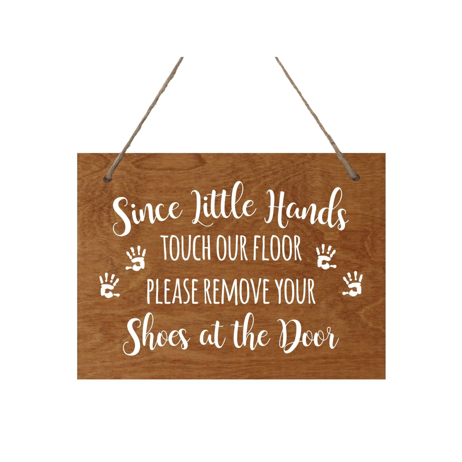 Little Hands Shoe Rope Sign For New Home - Little Hands Prints - LifeSong Milestones