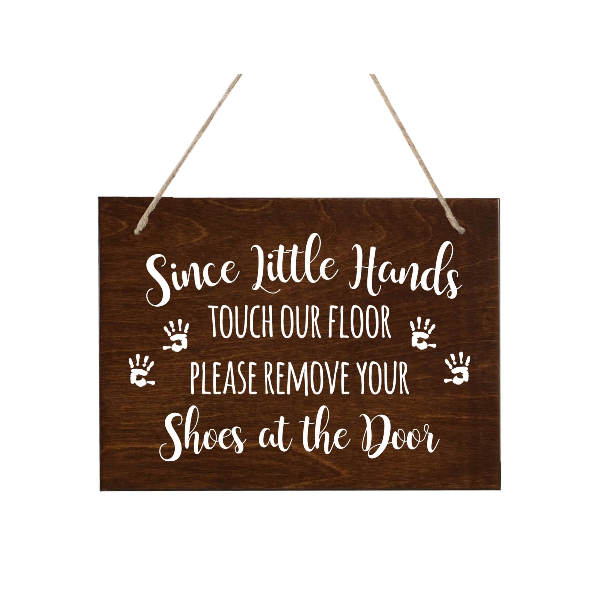 Little Hands Shoe Rope Sign For New Home - Little Hands Prints - LifeSong Milestones