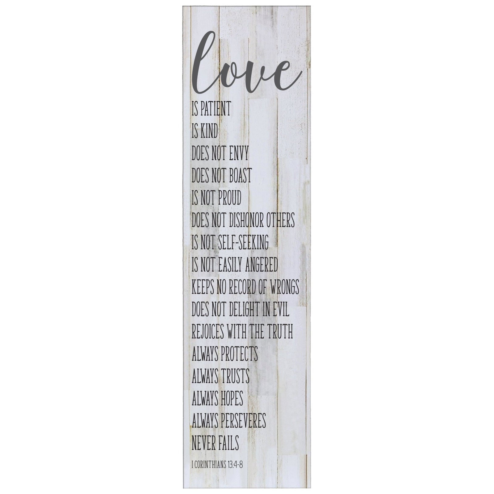 Love Is Patient, Love is Kind Decorative Wall Art Sign - LifeSong Milestones