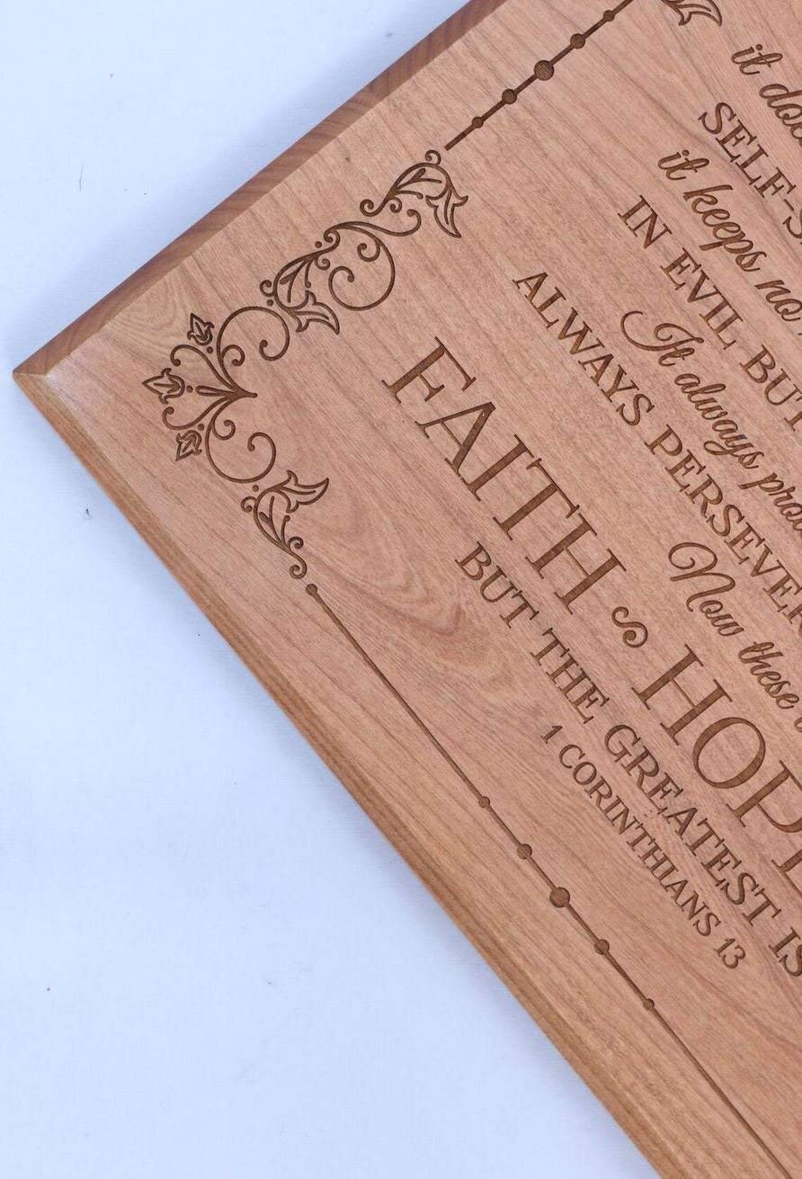 Love Is Patient Love Is Kind Wood Wall Plaque Gift - LifeSong Milestones