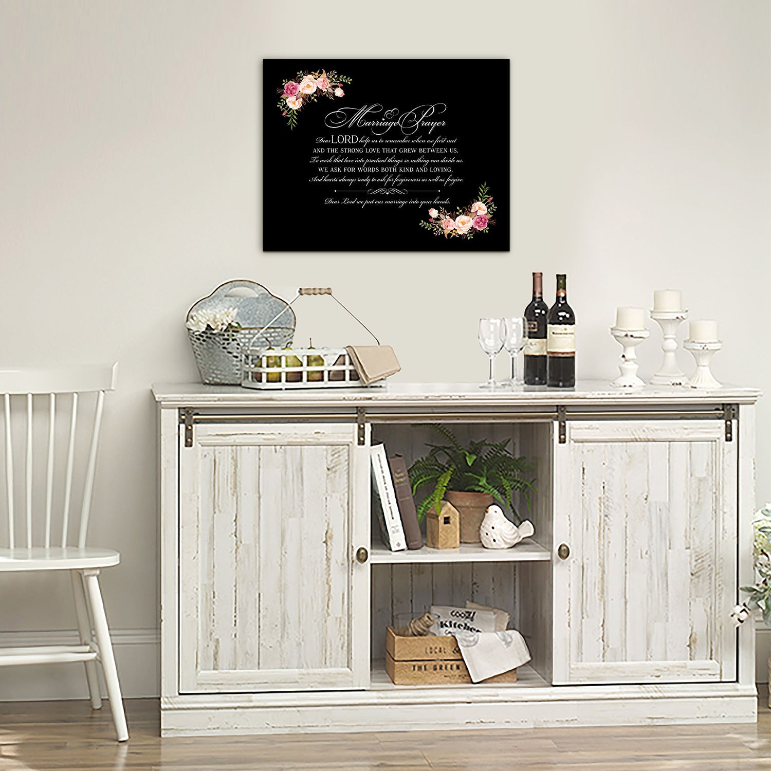 Marriage Prayer For Husband and Wife Canvas Wall Art Framed Modern Wall Decor Decorative Accents For Wall Ready to Hang for Home Living Room Bedroom Entryway Size 12”x16” - LifeSong Milestones