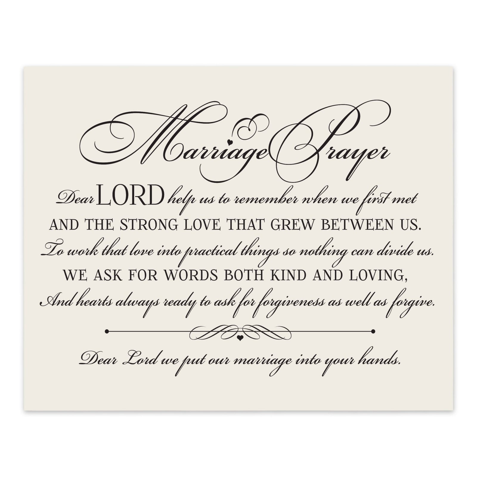 Marriage Prayer Wall Decor Plaques - Design 2 - LifeSong Milestones