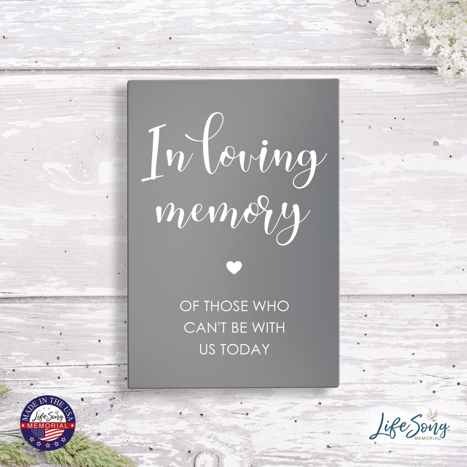 Memorial 5.5x8 Wooden Table Top and shelf decor Home Décor - In Loving Memory - LifeSong Milestones