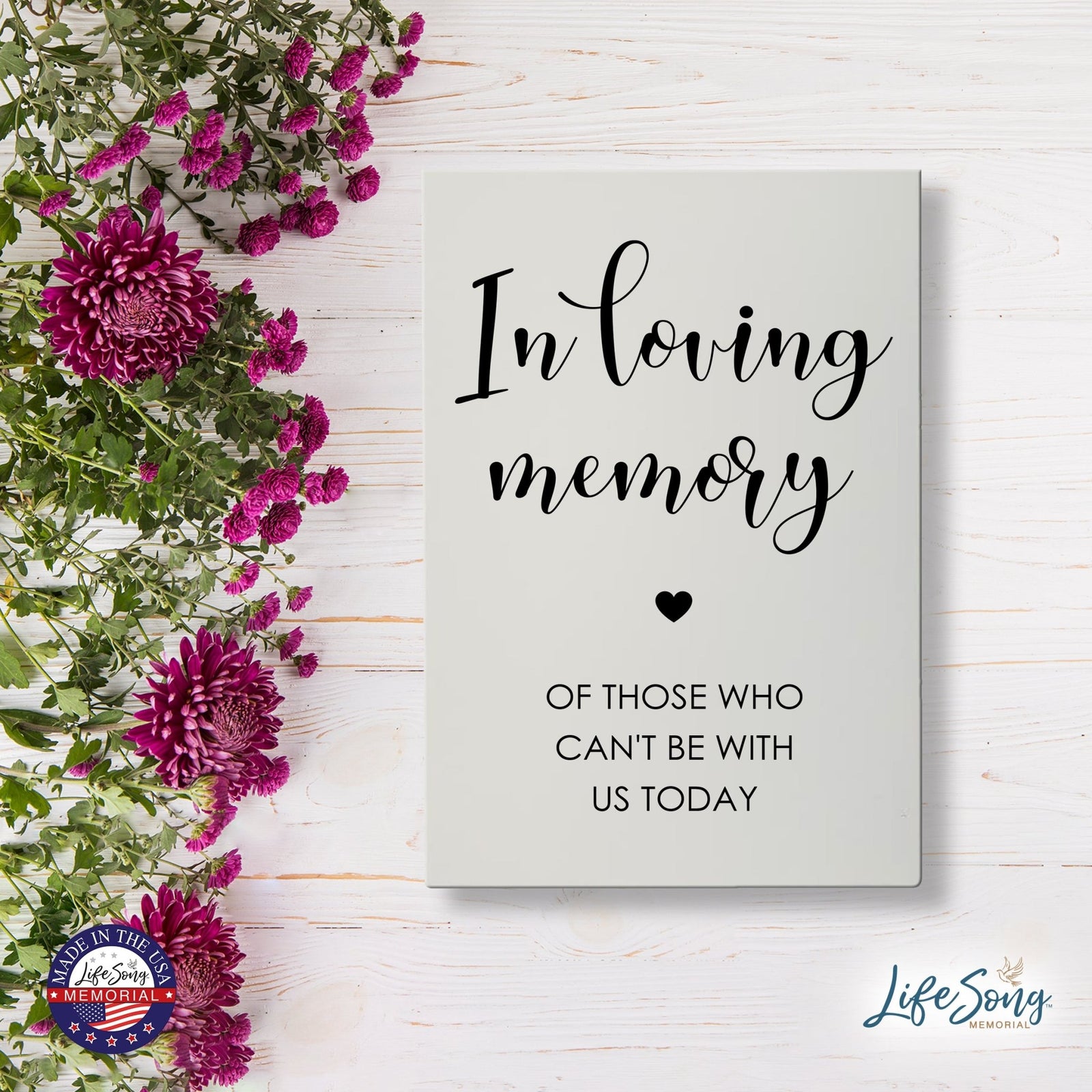 Memorial 5.5x8 Wooden Table Top and shelf decor Home Décor - In Loving Memory - LifeSong Milestones