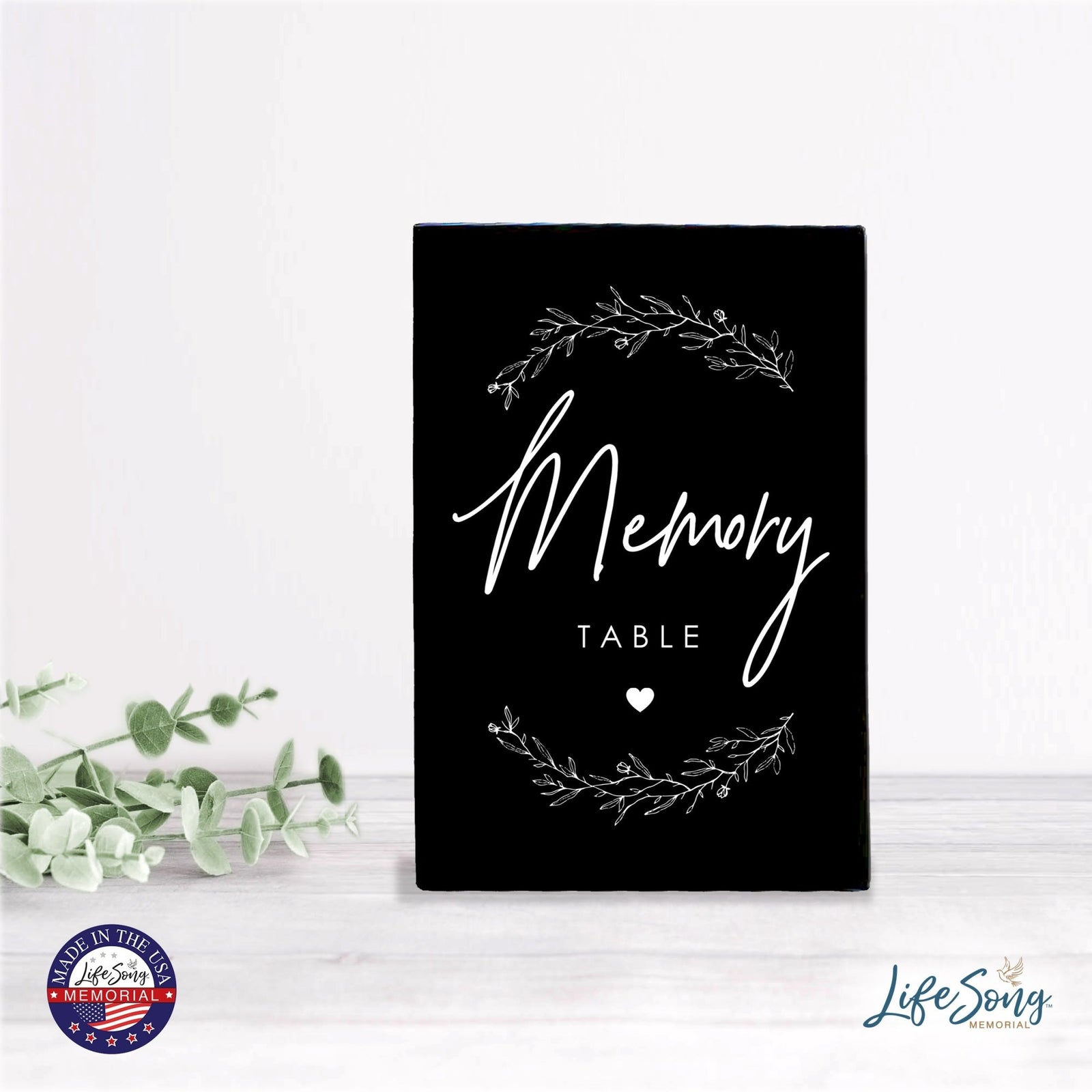 Memorial 5.5x8 Wooden Table Top and shelf decor Home Décor - Memory Table - LifeSong Milestones