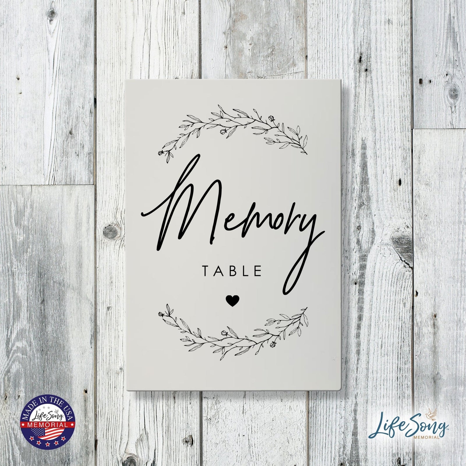 Memorial 5.5x8 Wooden Table Top and shelf decor Home Décor - Memory Table - LifeSong Milestones