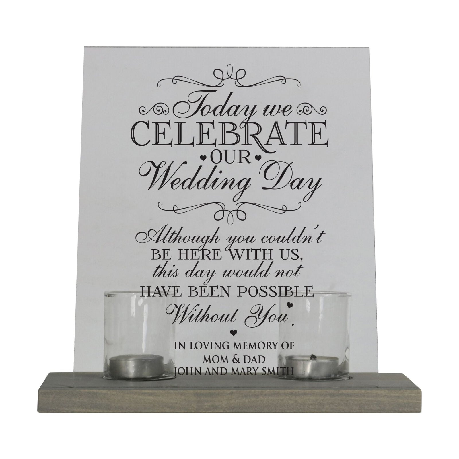 Memorial Acrylic Sign with Base and Votive Candle Holder Those Who We - LifeSong Milestones
