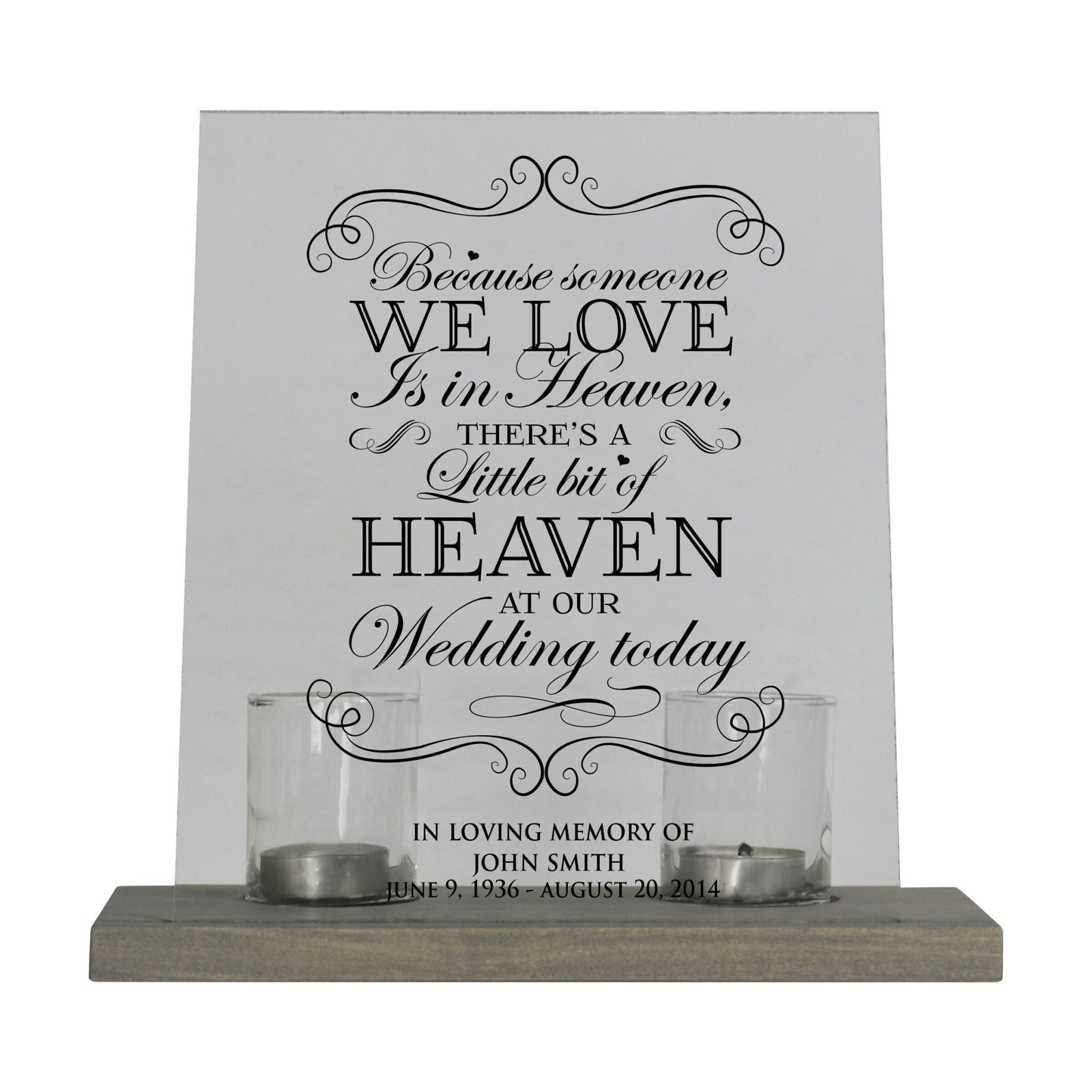 Memorial Acrylic Sign with Base and Votive Candle Holder Those Who We - LifeSong Milestones