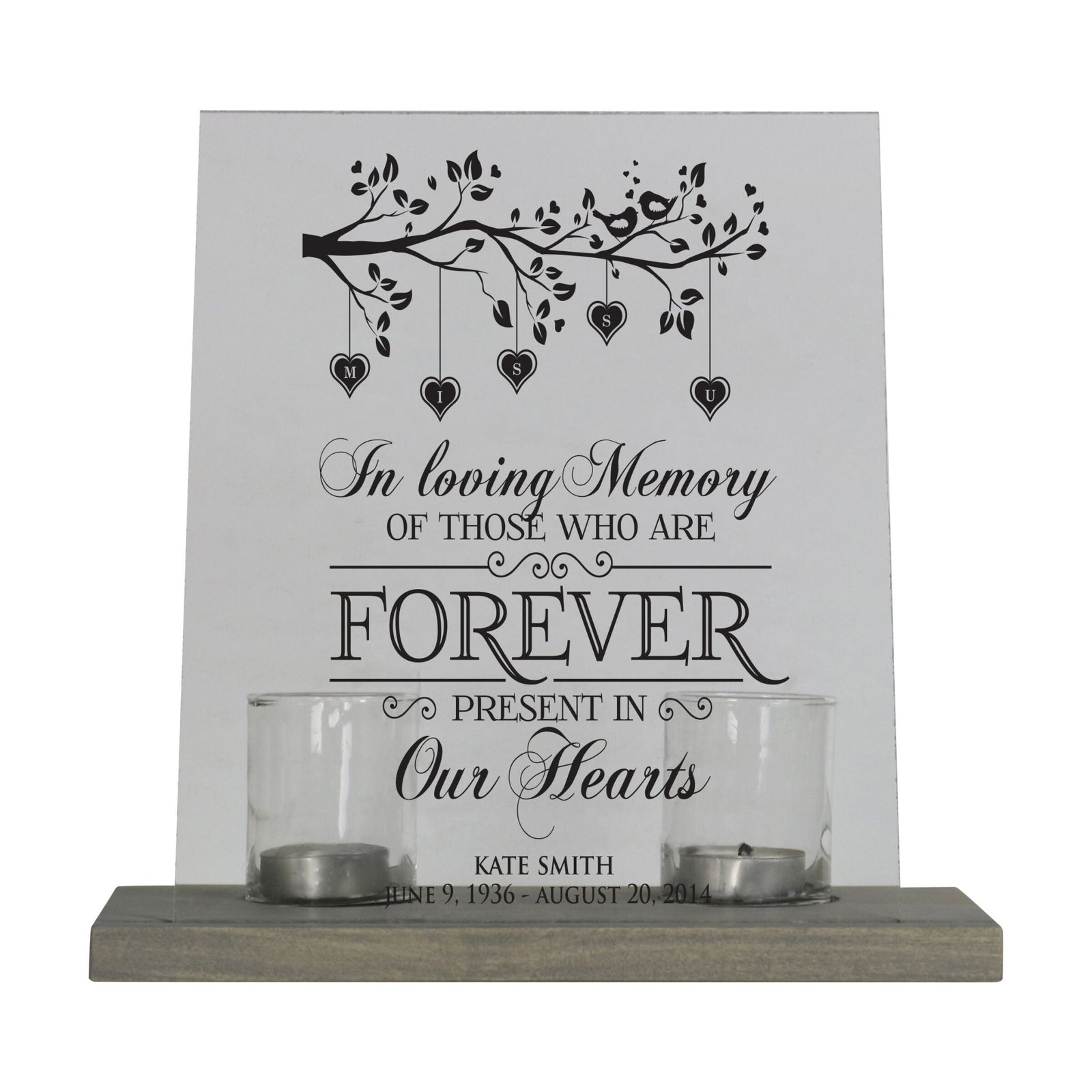 Memorial Acrylic Sign with Base and Votive Candle Holder Those Who We - LifeSong Milestones