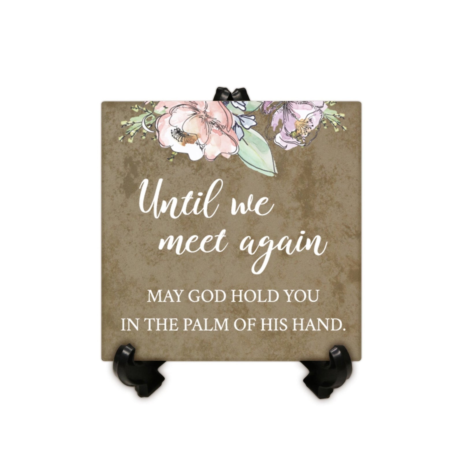 Memorial Ceramic Trivet with Stand for Home Decor - Until We Meet Again - LifeSong Milestones