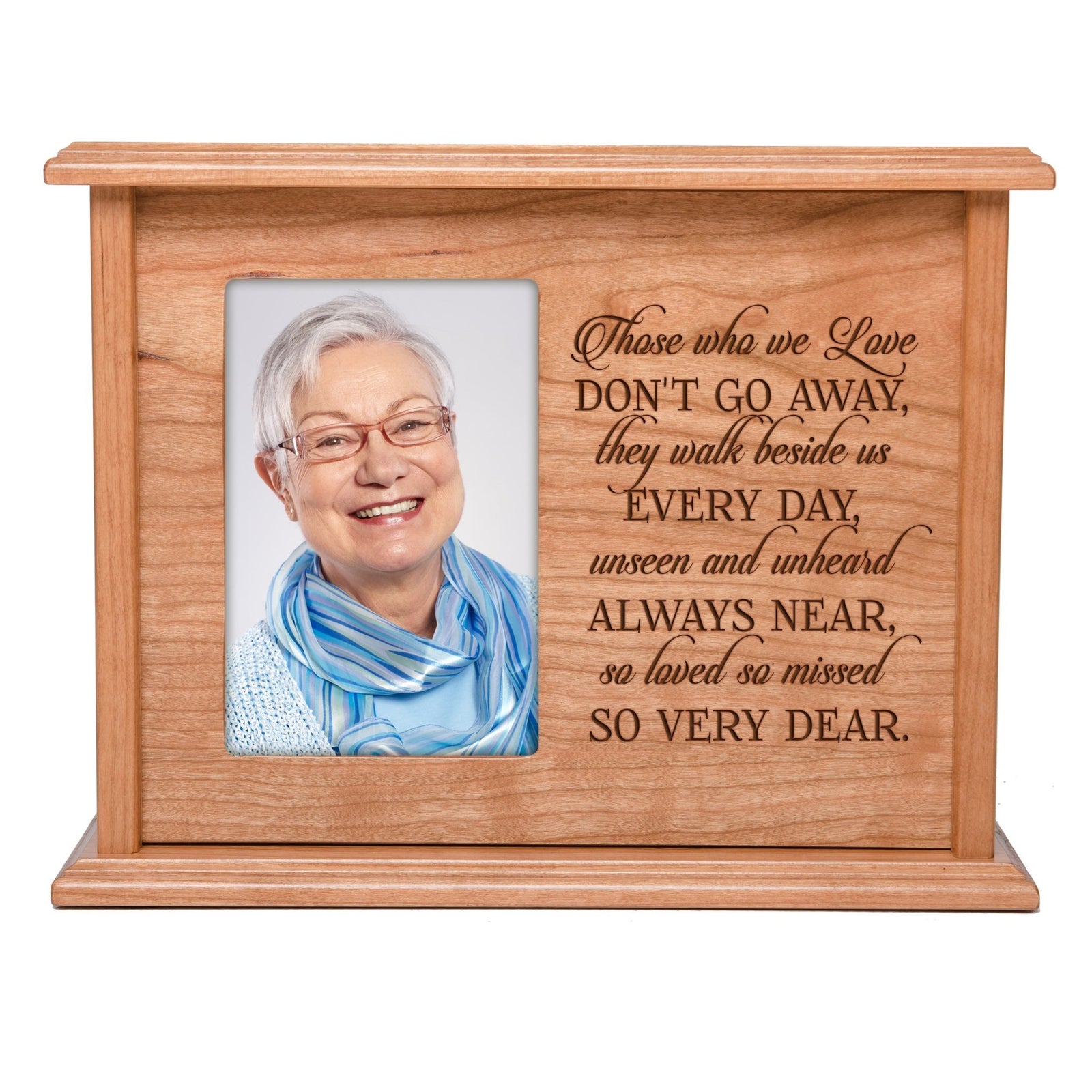 Funeral Wooden Photograph Cremation Urn for Human Ashes